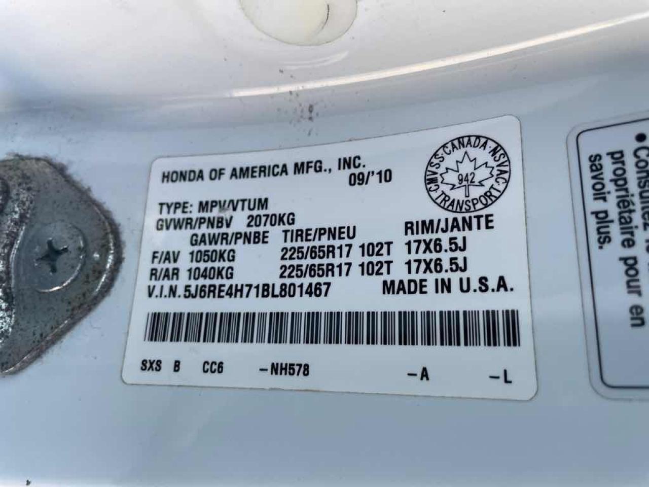 2011 Honda CR-V EXL - Photo #13