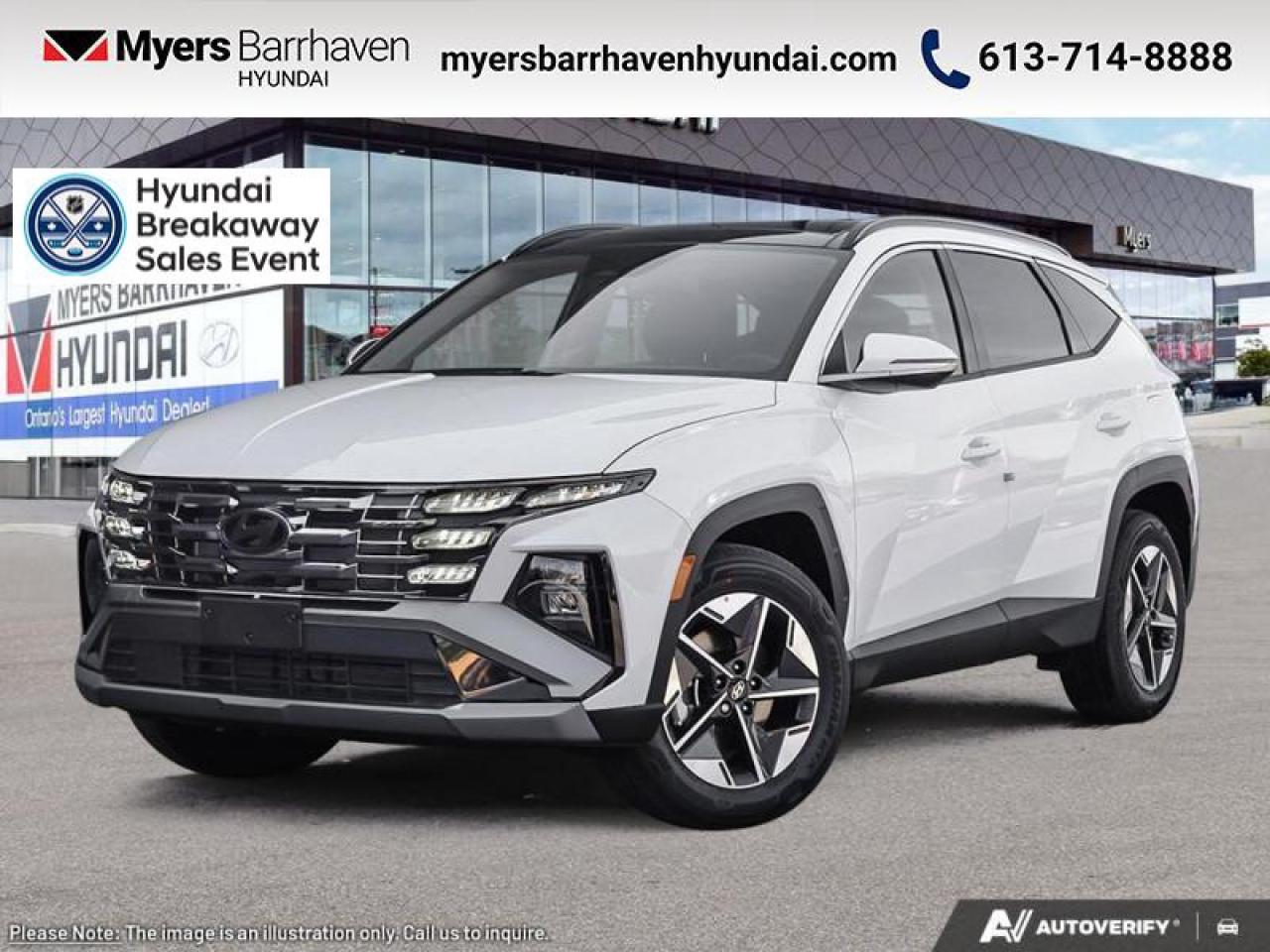 <b>Sunroof,  Power Liftgate,  Heated Seats,  Heated Steering Wheel,  Adaptive Cruise Control!</b><br> <br> <br> <br>  Hyundai wanted to make the incredible Tucson even better, and they exceeded in every measure. <br> <br>This 2026 Hyundai Tucson was made with eye for detail. From subtle surprises to bold design features, every part of this 2026 Hyundai Tucson is a treat. Stepping into the interior feels like a step right into the future with breathtaking technology and luxury that will make your smartphone jealous. Add on an intelligently capable chassis and drivetrain and you have the SUV of the future, ready for you today.<br> <br> This crystal white SUV  has an automatic transmission and is powered by a  187HP 2.5L 4 Cylinder Engine.<br> <br> Our Tucsons trim level is Preferred AWD w/Trend Pkg. The cabin emphasizes comfort with heated front bucket seats, an 8 way power adjustable drivers seat with lumbar support, a heated leather steering wheel, dual zone climate control, flexible 60/40 folding rear seats, and smart storage throughout, while the expansive glass first and second row sunroof with power sunshade enhances the interiors open feel. Technology is anchored by a 12.3 inch infotainment display with Android Auto and Apple CarPlay, Bluetooth, BlueLink services, wireless phone connectivity, real time traffic, turn by turn navigation, adaptive cruise control, proximity key with push button start, and smart device remote start. Safety features include Forward Collision Avoidance Assist with pedestrian, cyclist, and junction turning detection, Blind Spot Collision Warning, Lane Keeping Assist, Rear Cross Traffic Collision Avoidance Assist, Driver Monitoring Alert, multiple airbags, stability and traction systems, and a rear view monitor. This vehicle has been upgraded with the following features: Sunroof,  Power Liftgate,  Heated Seats,  Heated Steering Wheel,  Adaptive Cruise Control,  Remote Start,  Lane Keep Assist. <br><br> <br/> See dealer for details. <br> <br> o~o