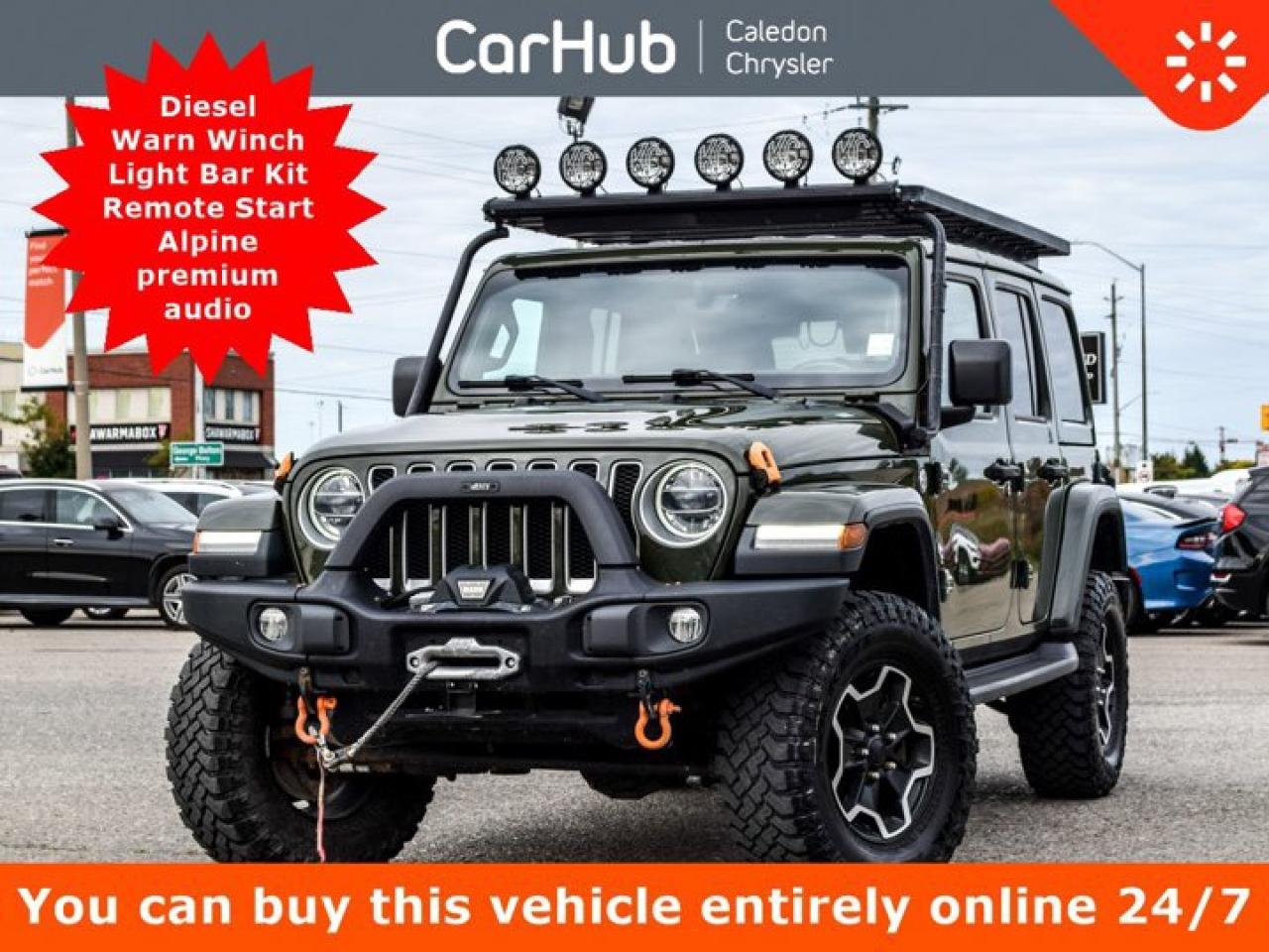 Used 2020 Jeep Wrangler Unlimited Sahara Diesel Freedom Top Blind Spot Leather Navigation for sale in Bolton, ON