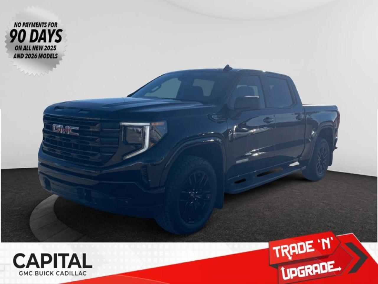 This 2026 GMC Sierra 1500 in Onyx Black is equipped with 4WD and Gas V8 5.3L/325 engine.The Next Generation Sierra redefines what it means to drive a pickup. The redesigned for 2019 Sierra 1500 boasts all-new proportions with a larger cargo box and cabin. It also shaves weight over the 2018 model through the use of a lighter boxed steel frame and extensive use of aluminum in the hood, tailgate, and doors.To help improve the hitching and towing experience, the available ProGrade Trailering System combines intelligent technologies to offer an in-vehicle Trailering App, a companion to trailering features in the myGMC app and multiple high-definition camera views.GMC has altered the pickup landscape with groundbreaking innovation that includes features such as available Rear Camera Mirror and available Multicolour Heads-Up Display that puts key vehicle information low on the windshield. Innovative safety features such as HD Surround Vision and Lane Change Alert with Side Blind Zone alert will also help you feel confident and in control in the Next Generation Seirra.Key features of the Sierra Elevation include: Monochromatic look with black grille and vertical recovery hooks, 20 gloss black painted-aluminum wheels, Available x31 Off-Road package with integrated dual exhaust and all-terrain tires, Keyless open and start, and LED cargo box lighting.Check out this vehicles pictures, features, options and specs, and let us know if you have any questions. Helping find the perfect vehicle FOR YOU is our only priority.P.S...Sometimes texting is easier. Text (or call) 306-801-9090 for fast answers at your fingertips!Dealer License #914248Disclaimer: All prices are plus taxes & fees. See dealer for Details. Dealer Permit # 914248 See dealer for Details.