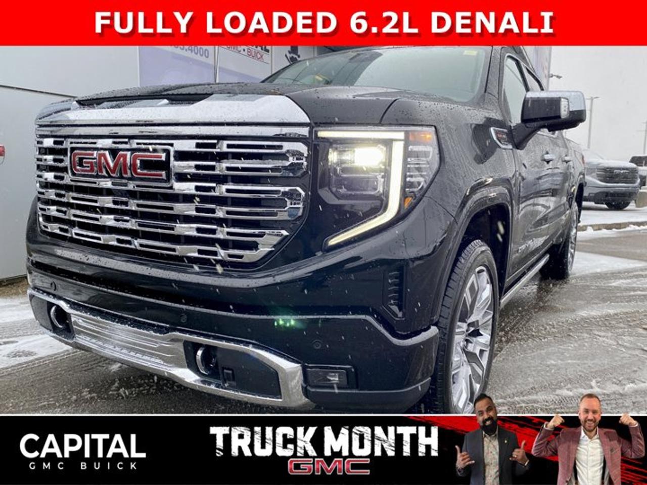 Check out this FULLY LOADED 2026 Sierra 1500 Crew Cab Denali with the RESERVE PACKAGE and the POWERFUL 6.2L V8 ENGINE. Equipped with a ton of options like Heated and Cooled Seats, Heated Steering, Body Color Arch Moldings, 360 CAM, Rear Streaming Camera Mirror, Heads-up Display, 22 Inch Wheels, Heated Rear Seats, Massive Touchscreen, Power Assist Steps, and so much more... CALL NOWAsk for the Internet Department for more information or book your test drive today! Text 825-445-0521 for fast answers at your fingertips!AMVIC Licensed Dealer - Licence Number B1044900Disclaimer: All prices are plus taxes and include all cash credits and loyalties. See dealer for details. AMVIC Licensed Dealer # B1044900