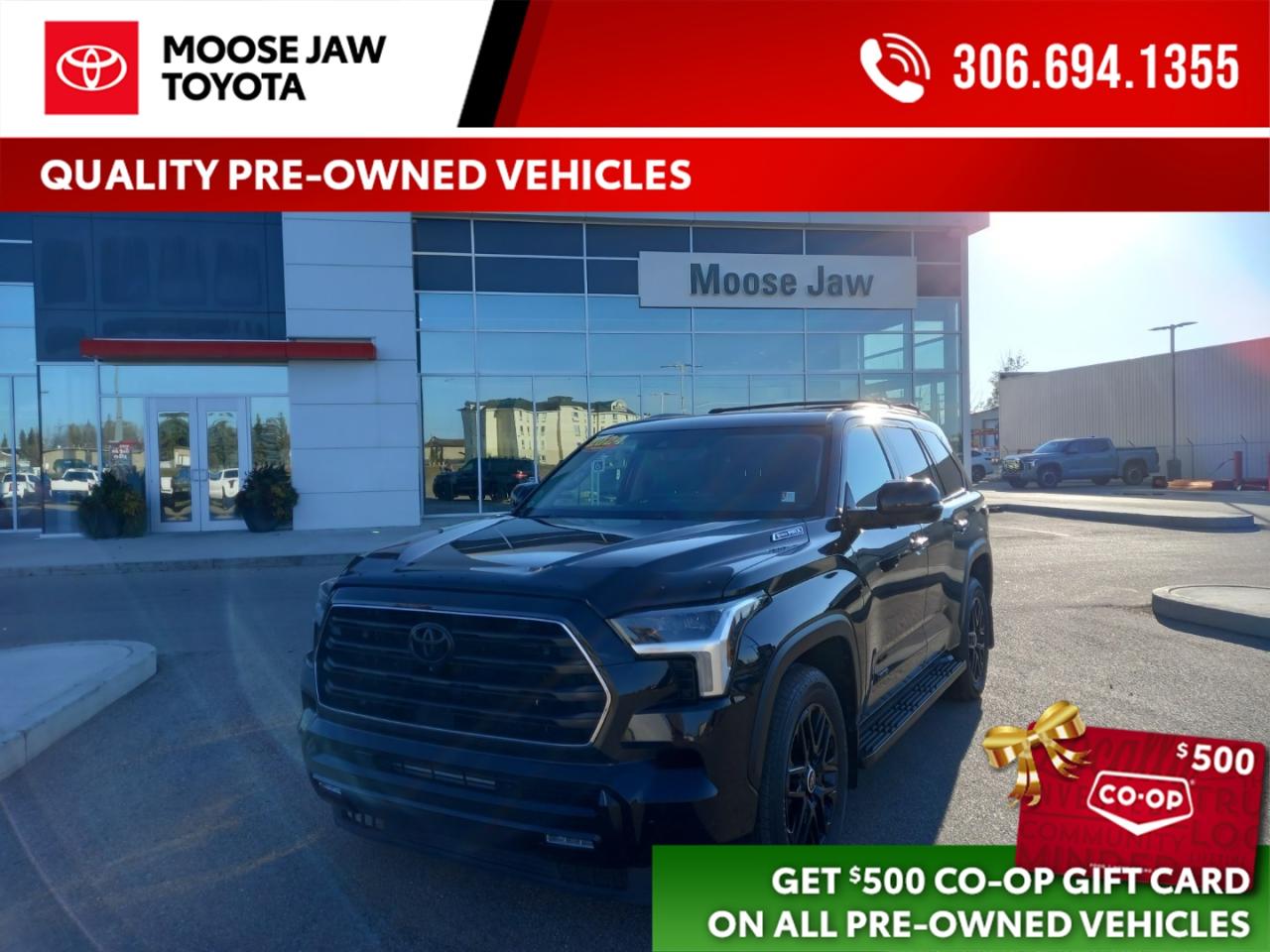 Used 2024 Toyota Sequoia Hard to find and built to impress! The 2024 Sequoia Limited delivers powerful hybrid performance, 3-row luxury, and Toyota’s unmatched reliability. for sale in Moose Jaw, SK
