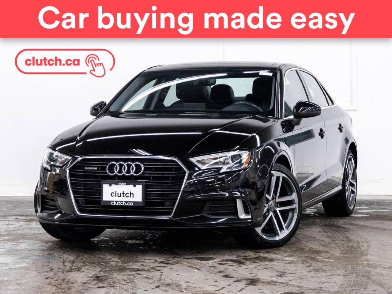 Used 2020 Audi A3 40 Komfort AWD w/Apple CarPlay & Android Auto, Heated Front Seats, Backup Cam for sale in Toronto, ON