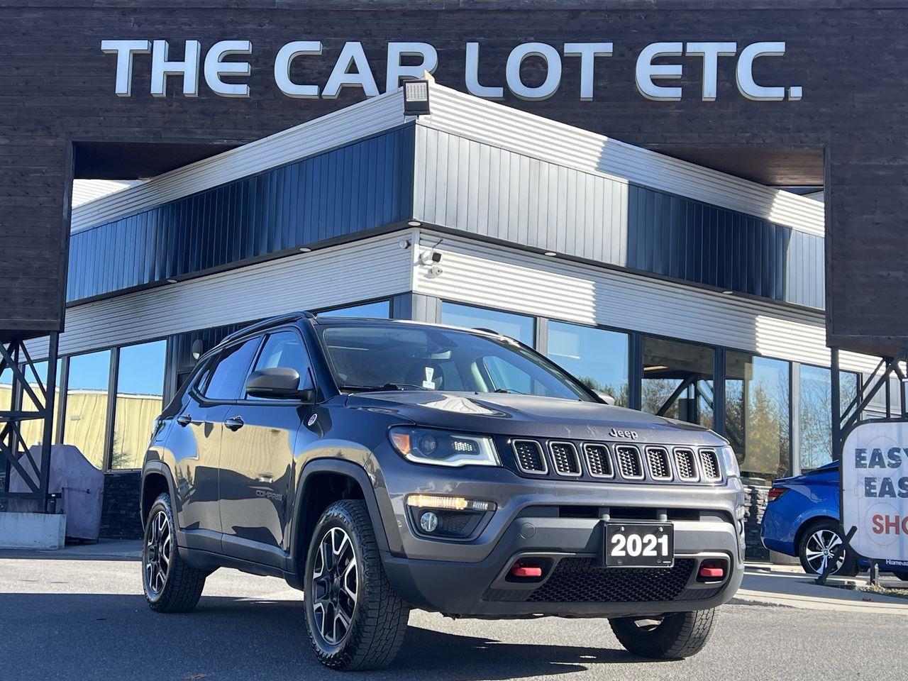 Used 2021 Jeep Compass Trailhawk 4X4, MOONROOF, SIRIUS XM, NAV, BACK UP CAM, HEATED LEATHER SEATS!! for sale in Sudbury, ON