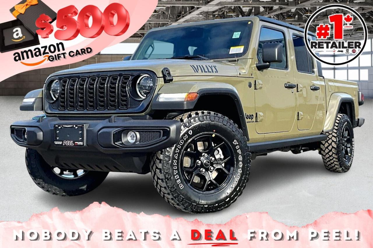 New 2026 Jeep Gladiator WILLYS 4X4 | Hardtop | Conv Grp | Class IV Hitch for sale in Mississauga, ON
