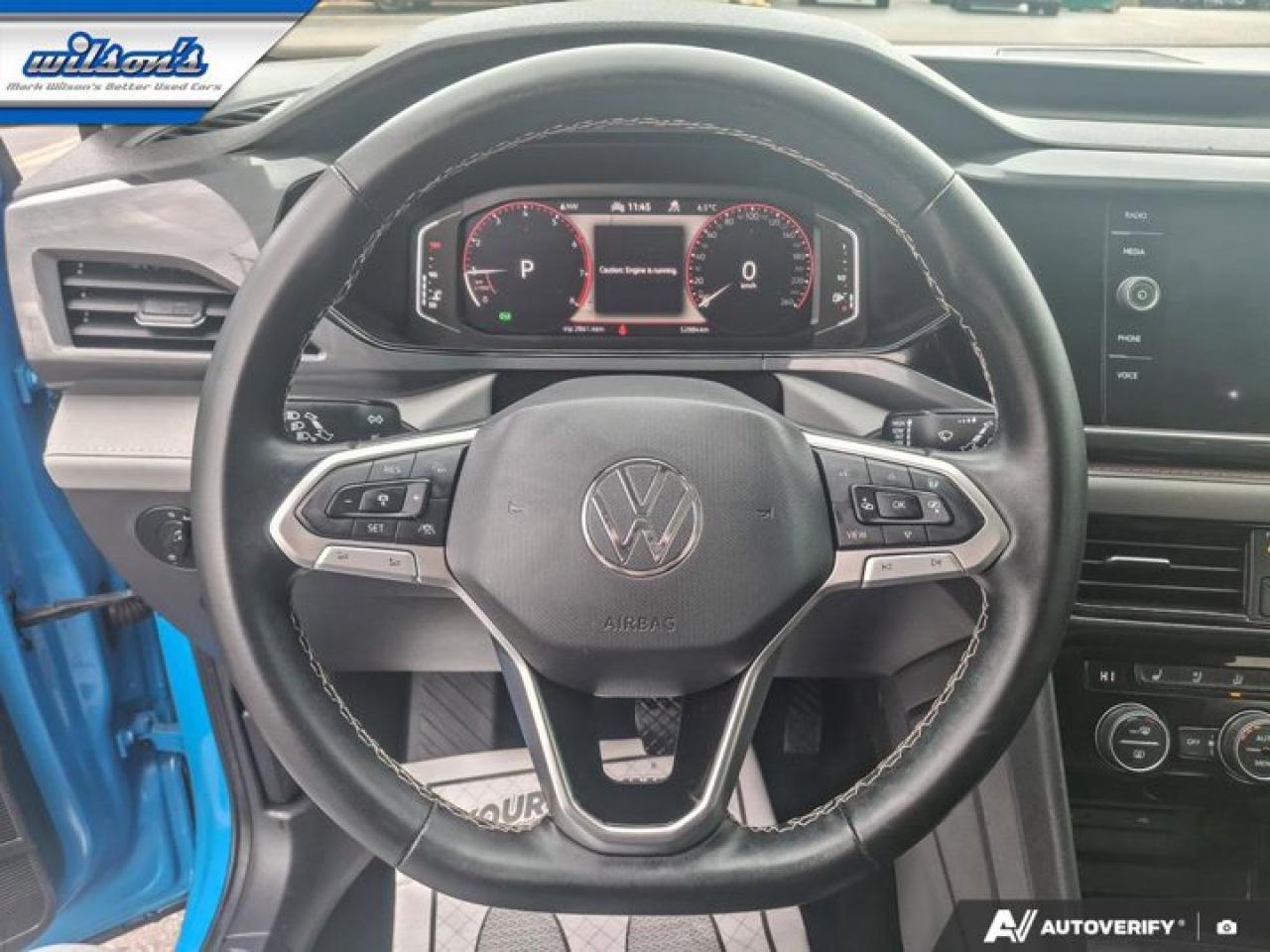 2023 Volkswagen Taos Highline 4Motion AWD | Leather | Pano Roof | Heated Seats + Steering | Beats Audio | and More ! Photo