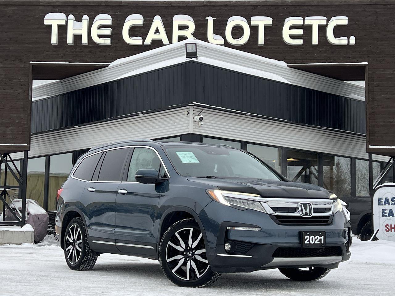 2021 Honda Pilot Touring 7P AWD, DVD PLAYER, 6 PASSENGER, MOONROOF, HEATED LEATHER SEATS, NAV, BACK UP CAM!! Photo