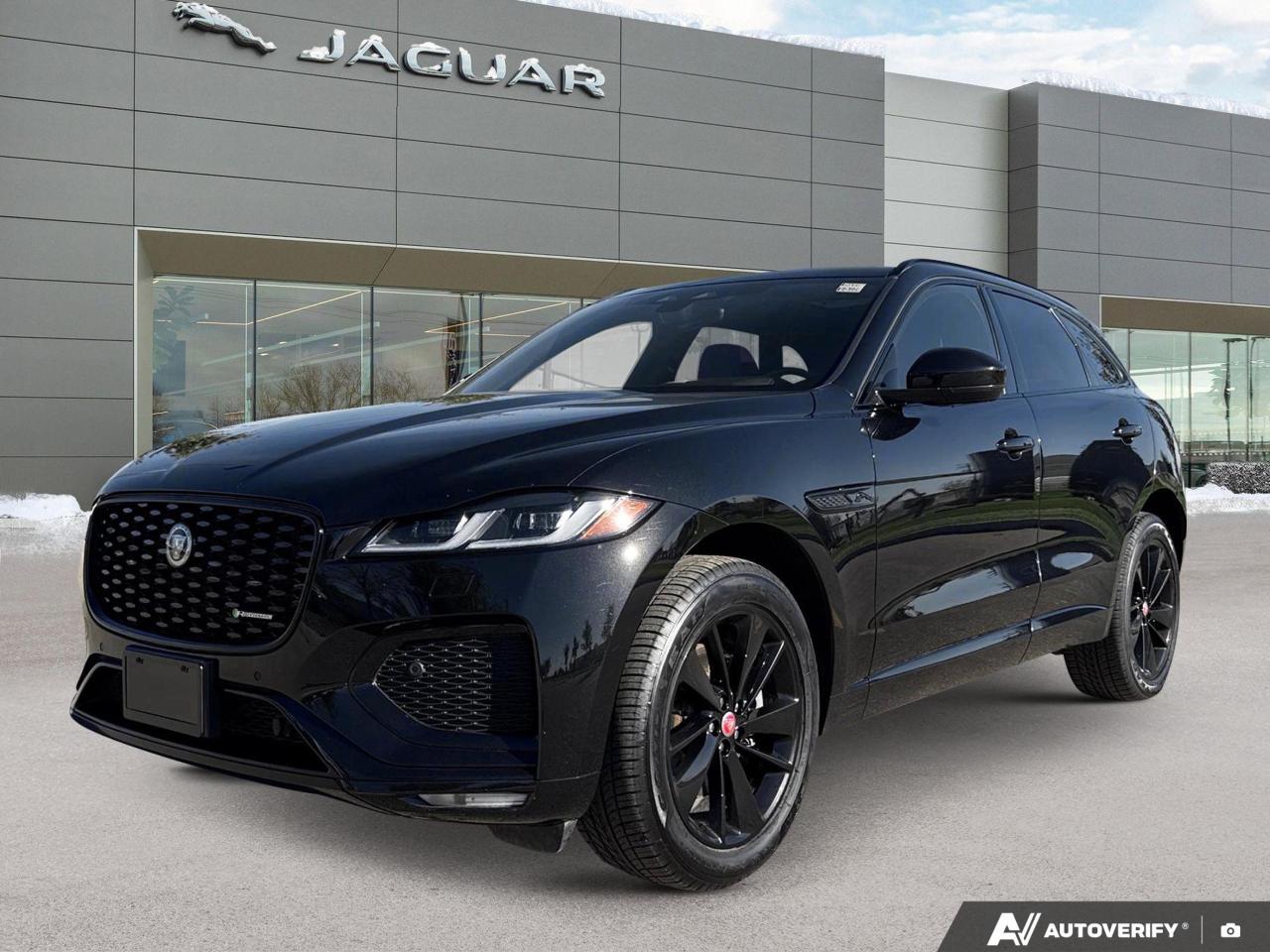 Also included is the previous owners Michelin X Ice winter tires! Eligible for the Jaguar Certified Pre-Owned Warranty as well, call for details!
Experience luxury and performance with this 2023 Jaguar F-PACE P250 R Dynamic S. This stunning SUV combines elegance with cutting-edge technology, perfect for the discerning driver who demands both style and substance.

- Panoramic roof for an airy, spacious feel
- Head-up display for enhanced driving focus
- Sport heated leather steering wheel for comfort and control
- Smart device remote engine start for convenience
- Apple CarPlay and Android Auto integration
- Lane Keep Assist and Blind Spot Assist for added safety
- All-wheel drive capability for confident handling
- Powerful 2.0L I4 Turbocharged engine (247HP)

Discover the Jaguar difference at Jaguar Winnipeg. Whether youre ready to reserve, start your purchase journey, or simply have questions, our team is here to assist. Book a test drive today and experience the thrill of the F-PACE for yourself. Visit www.winnipegjaguar.com to explore our inventory and find your perfect Jaguar.
Experience luxury at an accessible price with our selection of pre-owned vehicles at Jaguar Winnipeg.

Every car is meticulously inspected by our skilled technicians. Trust in our expertise for your next purchase.

No down payment or trade-in required to get this price. Have a vehicle to trade? Well offer you top dollar, regardless of make or model.

*Financing rates advertised are O.A.C. *Flexible financing available for a variety of makes and models. 

Schedule your visit or call for an exclusive experience:

Phone: 204-452-8030
Website: winnipegjaguar.com 

Dealer Permit #0112
Dealer permit #0112