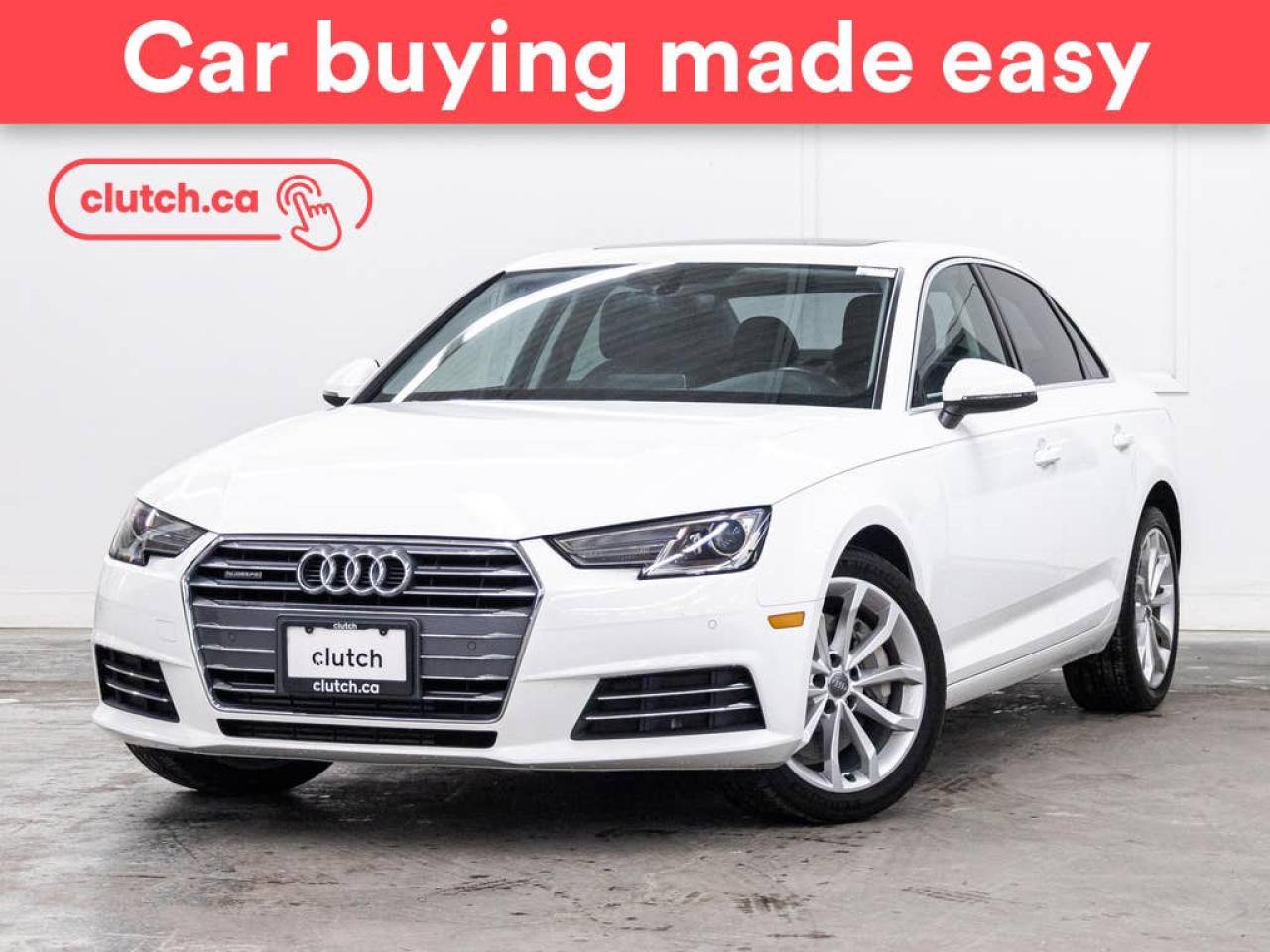 Used 2017 Audi A4 Progressiv AWD w/ Apple CarPlay & Android Auto, Sunroof, Nav for sale in Toronto, ON