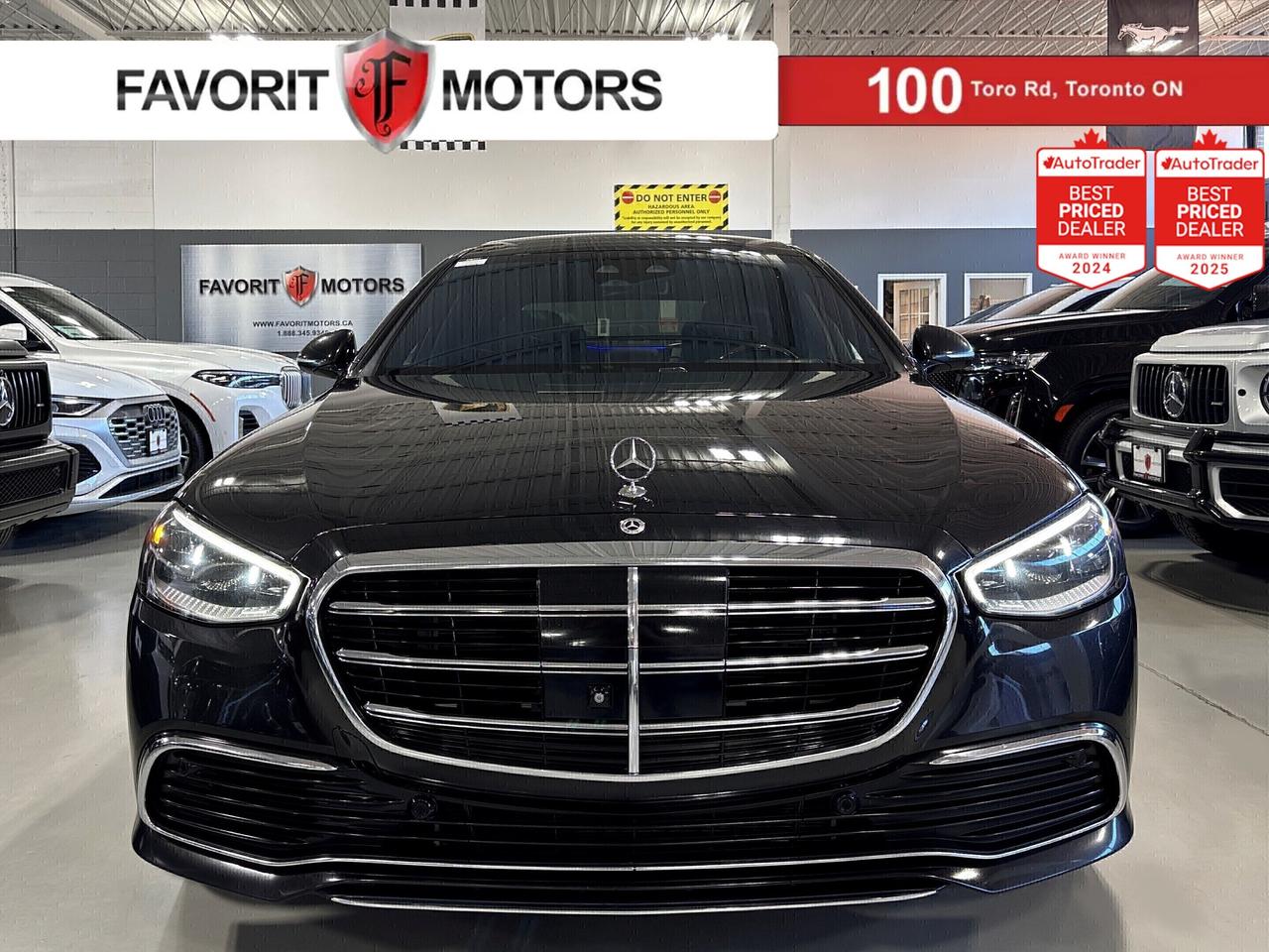 **MONTH-END SPECIAL!** - - > | NO LUXURY TAX | < - - FEATURING : POWER REAR RECLINING SEATS, HEADS UP DISPLAY, MULTI MASSAGE SEATS, REAR PASSENGER ARMREST REMOVABLE CONTROL TABLET, DIGITAL GAUGE CLUSTER NAVIGATION DISPLAY, DIGITAL LIGHT HEADLIGHTS, MULTICOLOUR AMBIENT LIGHTING, FRONT AND REAR WIRELESS CHARGING TRAYS, MULTI DRIVE MODES, MANUAL SHIFTING, AIR IONIZATION WITH FRAGRANCES, ACTIVATED CHARCOAL AIR FILTER, HIGHLY LOADED, EXTREMELY CLEAN! FINISHED IN BLACK ON MATCHING BLACK INTERIOR, CROSS STITCHED LEATHER SEATS, HEATED/COOLED SEATS, REAR HEATED/COOLED SEATS, HEATED STEERING WHEEL, NAVIGATION SYSTEM, HIGH TECH 3D BACKUP CAMERA, 360 BACKUP CAMERA, PARKING SENSORS, DISTRONIC, ACTIVE STEERING ASSIST, ACTIVE LANE CHANGE ASSIST, ESP, ACTIVE BRAKE ASSIST, ACTIVE LANE KEEPING ASSIST, ACTIVE BLIND SPOT ASSIST, TRAFFIC SIGN ASSIST, ATTENTION ASSIST, PARKTRONIC, INTELLIGENT ASSISTANCE, AM, FM, SATELLITE, USB, BROWSER, BLUETOOTH, PREMIUM ALLOYS, STEERING WHEEL CONTROLS, PREMIUM BURMESTER SOUND SYSTEM, POWER OPTIONS, ILLUMINATED DOORHANDLES, DOOR LOGO PROJECTORS, SOFT CLOSE DOORS, POWER WINDOW SHADES, POWER FOLDING MIRRORS, POWER TRUNK, DUAL SUNROOF, AND MUCH MORE!!!


**As per OMVIC regulations, this vehicle is not drivable, not certified and not e-tested. Certification is available for $899.** All our vehicles are in excellent condition and have been fully inspected by an in-house licensed mechanic.


The advertised price is a finance only price, if you wish to purchase the vehicle for cash additional $2,000 surcharge will apply. Applicable prices and special offers are subject to change with or without notice and shall be at the full discretion of Favorit Motors.