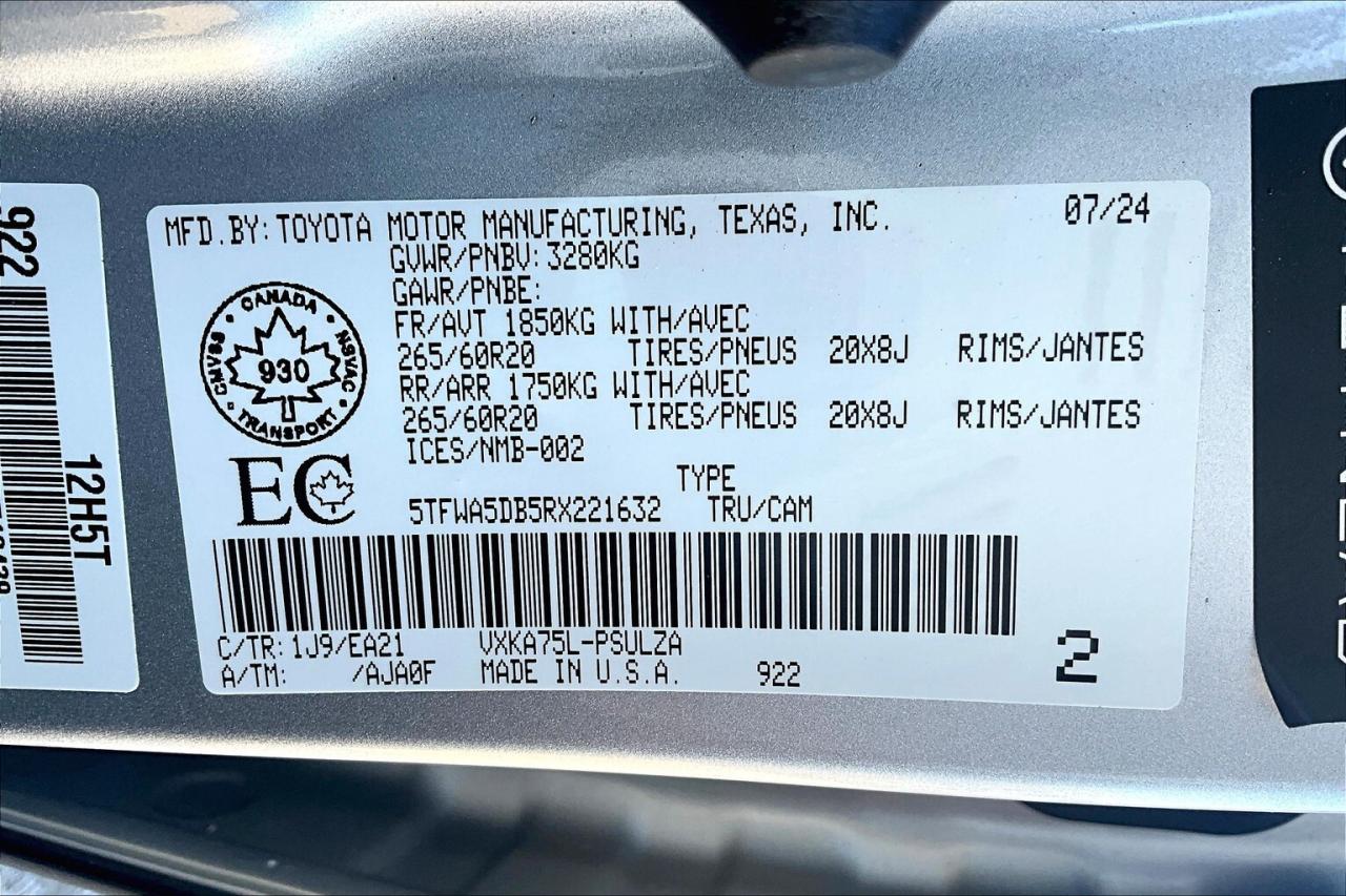 2024 Toyota Tundra Limited Nightshade |Vented Leather |Panoroof |4X4 Photo