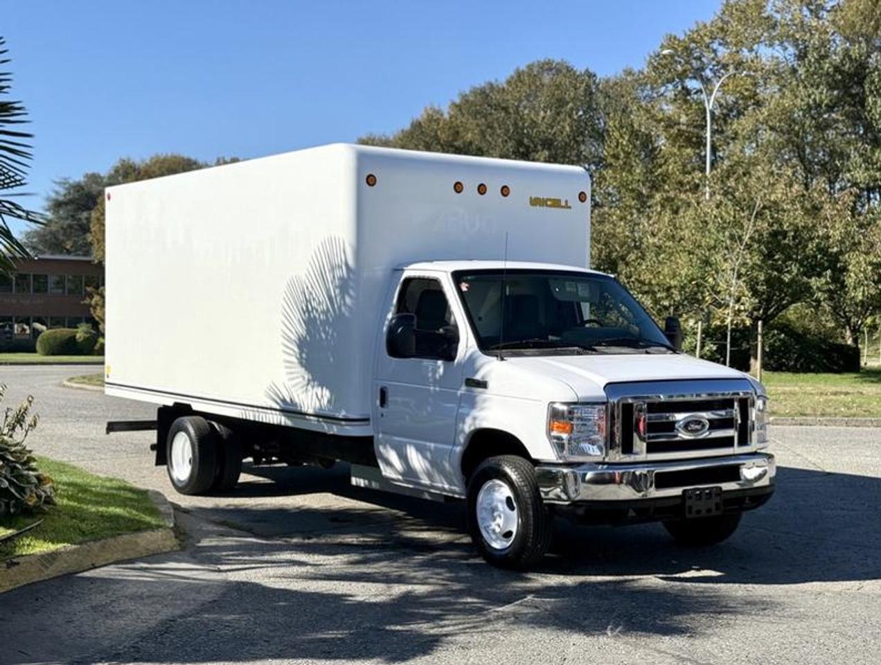 2019 Ford Econoline E-450 Super Duty cube van with 16-foot box and rear loading ramp. Powered by a 6.8L V10 gas engine with rear-wheel drive and automatic transmission. Interior includes air conditioning and heat, AM/FM radio, 12V inputs, and cup holders. Box dimensions are 16 long, 78 wide, and 68 high. Finished in white over grey cloth interior. GVWR 14,500 lbs. Ideal for delivery, moving, or general cargo transport. This item is currently OFFSITE. You must register an appointment with our office to schedule an offsite viewing. Appointments must be made a minimum of one business day in advance (and as defined by the days that Repo.com is open for business) before your appointment can be scheduled and confirmed. We may, at our own discretion, instead opt to transport smaller items to Repo.coms main yard for viewing purposes.  $39,580.00 plus $375 processing fee, $39,955.00 total payment obligation before taxes.   Listing report, warranty, contract commitment cancellation fee, financing available on approved credit (some limitations and exceptions may apply). All above specifications and information is considered to be accurate but is not guaranteed and no opinion or advice is given as to whether this item should be purchased. We do not allow test drives due to theft, fraud, acts of vandalism and undetectable impaired driving. Instead we provide the following benefits: Complimentary Warranty (with options to extend), Limited Money Back Satisfaction Guarantee on Fully Completed Contracts, Contract Commitment Cancellation, and an Open-Ended Sell-Back Option. Ask seller for details or call 604-522-REPO(7376) to confirm listing availability.