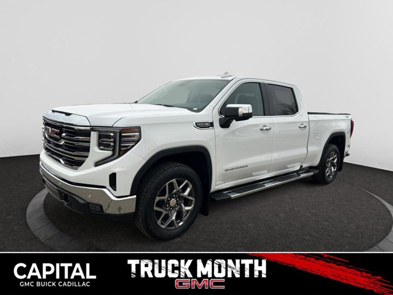 This 2026 GMC Sierra 1500 in Summit White is equipped with 4WD and Gas V8 5.3L/325 engine.The Next Generation Sierra redefines what it means to drive a pickup. The redesigned for 2019 Sierra 1500 boasts all-new proportions with a larger cargo box and cabin. It also shaves weight over the 2018 model through the use of a lighter boxed steel frame and extensive use of aluminum in the hood, tailgate, and doors.To help improve the hitching and towing experience, the available ProGrade Trailering System combines intelligent technologies to offer an in-vehicle Trailering App, a companion to trailering features in the myGMC app and multiple high-definition camera views.GMC has altered the pickup landscape with groundbreaking innovation that includes features such as available Rear Camera Mirror and available Multicolour Heads-Up Display that puts key vehicle information low on the windshield. Innovative safety features such as HD Surround Vision and Lane Change Alert with Side Blind Zone alert will also help you feel confident and in control in the Next Generation Seirra.Key features of the Sierra SLE and SLT include: Available GMC MultiPro Tailgate, Available Premium heated leather-appointed driver and front passenger seating, High -intensity LED headlamps, and Available ProGrade Trailering System.Check out this vehicles pictures, features, options and specs, and let us know if you have any questions. Helping find the perfect vehicle FOR YOU is our only priority.P.S...Sometimes texting is easier. Text (or call) 306-801-9090 for fast answers at your fingertips!Dealer License #914248Disclaimer: All prices are plus taxes & fees. See dealer for Details. Dealer Permit # 914248 See dealer for Details.