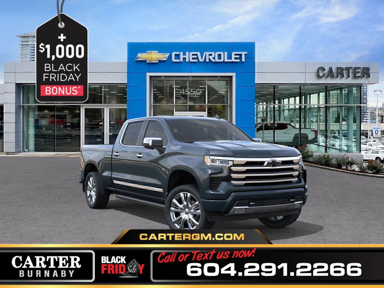 New 2026 Chevrolet Silverado 1500 HIGH COUNTRY 4WD | 5.3L ENG/PWR SEATS/LEATHER INT for sale in Burnaby, BC