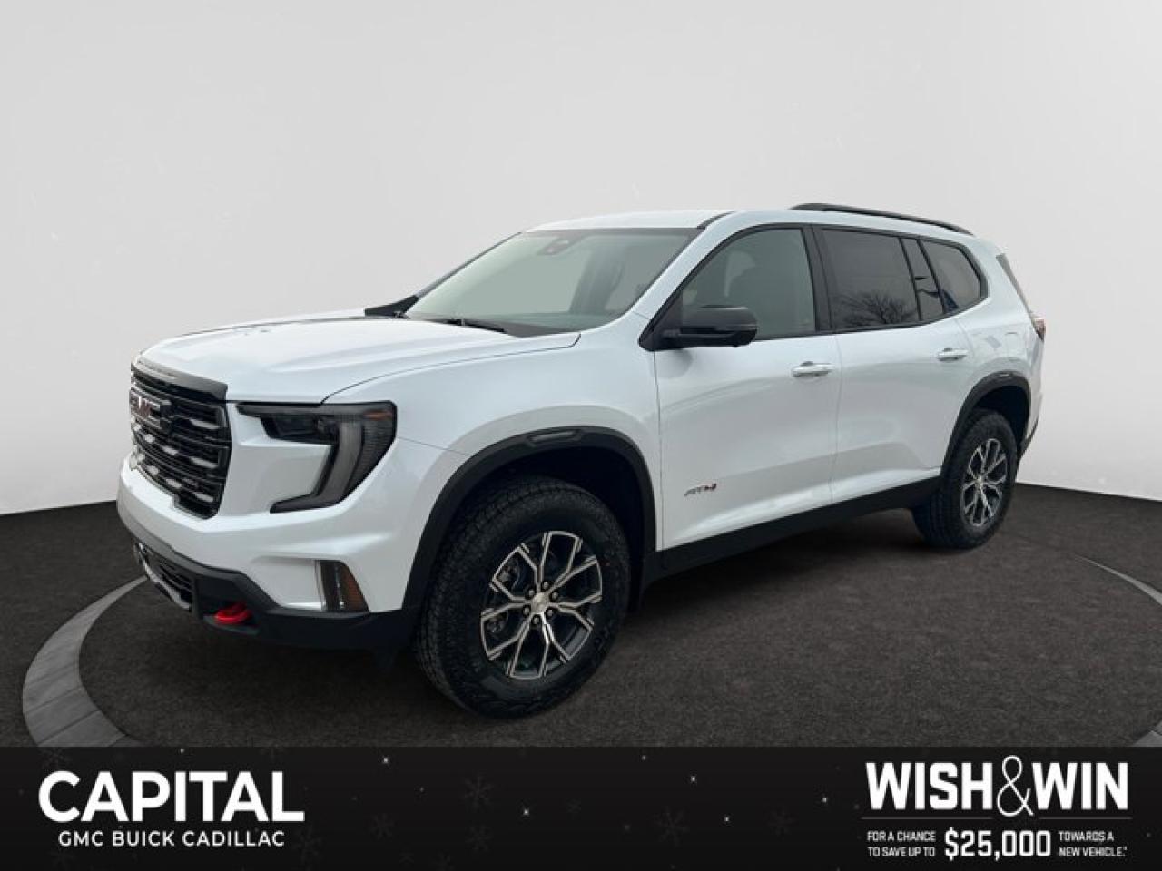 This 2026 GMC Acadia in Glacier White Tricoat is equipped with AWD and Gas 2.5L/ engine.Check out this vehicles pictures, features, options and specs, and let us know if you have any questions. Helping find the perfect vehicle FOR YOU is our only priority.P.S...Sometimes texting is easier. Text (or call) 306-801-9090 for fast answers at your fingertips!Dealer License #914248Disclaimer: All prices are plus taxes & fees. See dealer for Details. Dealer Permit # 914248 See dealer for Details.