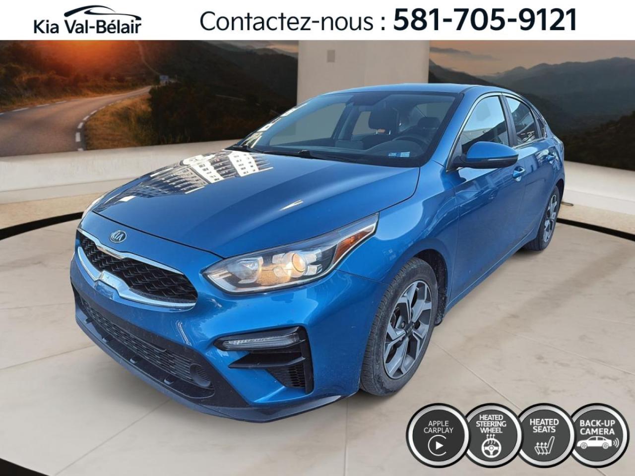 Used 2021 Kia Forte EX *A/C *CRUISE *CAMERA *CARPLAY *ANGLES MORTS *SIEGES/VOLANT CHAUFF for sale in Québec, QC