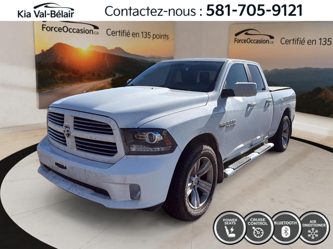 Used 2017 RAM 1500 SPORT *4X4 *V8 *395HP *QUADCAB *6.43 BOX *10000LBS TOWING for sale in Québec, QC