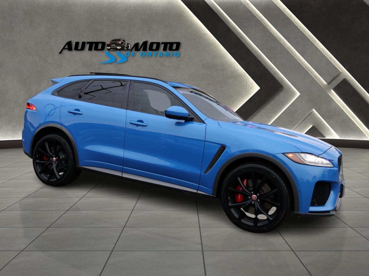 Used 2020 Jaguar F-PACE V8 SVR AWD CERTIFIED *ACCIDENT FREE*JAGUAR MAINTAIN* CAMERA NAV BLUETOOTH LEATHER HEATED SEATS PANO ROOF CRUISE ALLOYS for sale in Burlington, ON