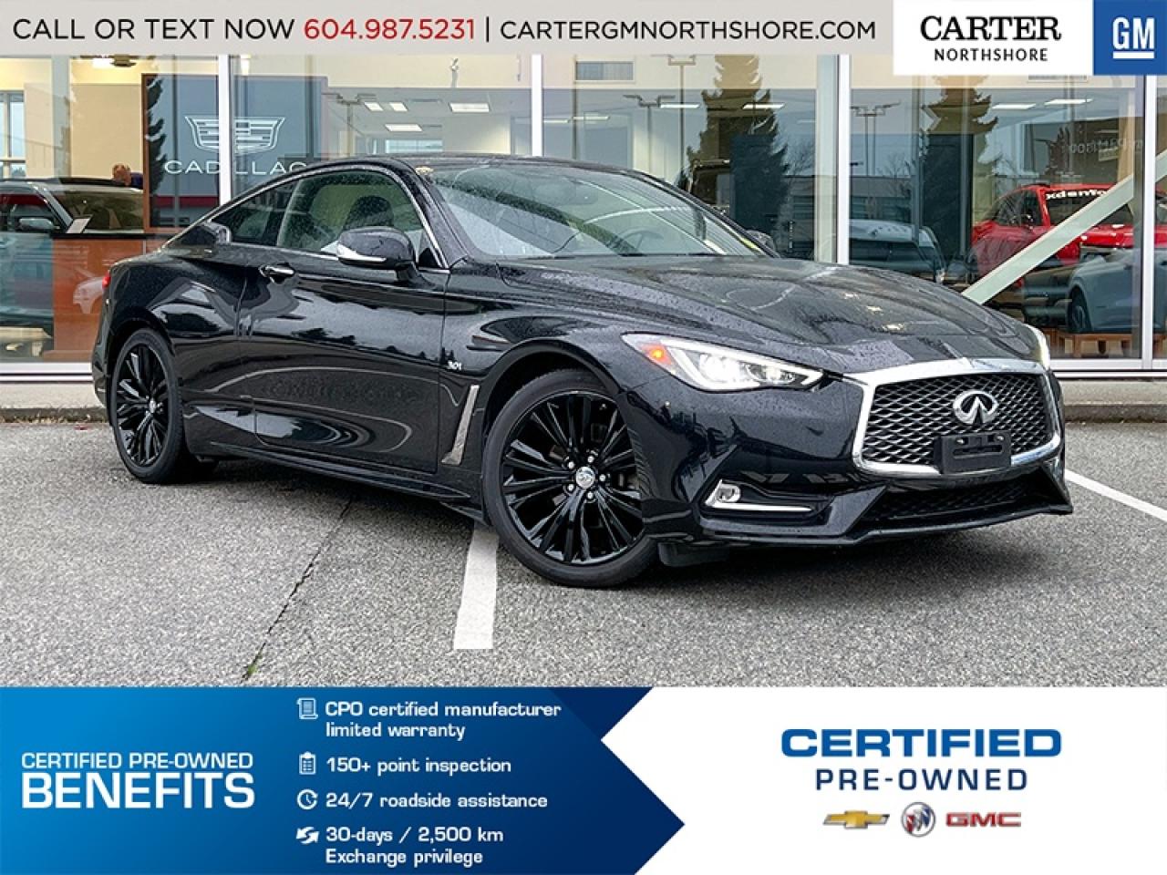 Used 2018 Infiniti Q60 3.0t LUXE | Sunroof/Power Heated Seats/Cruise Ctrl for sale in North Vancouver, BC
