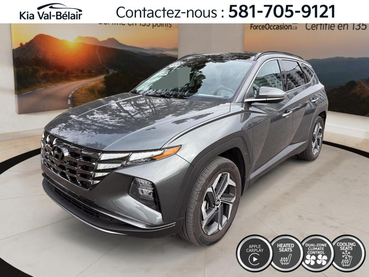 Used 2022 Hyundai Tucson Plug-In Hybrid ULTIMATE AWD * CARPLAY * CUIR * TOIT * CRUISE * A/C for sale in Québec, QC