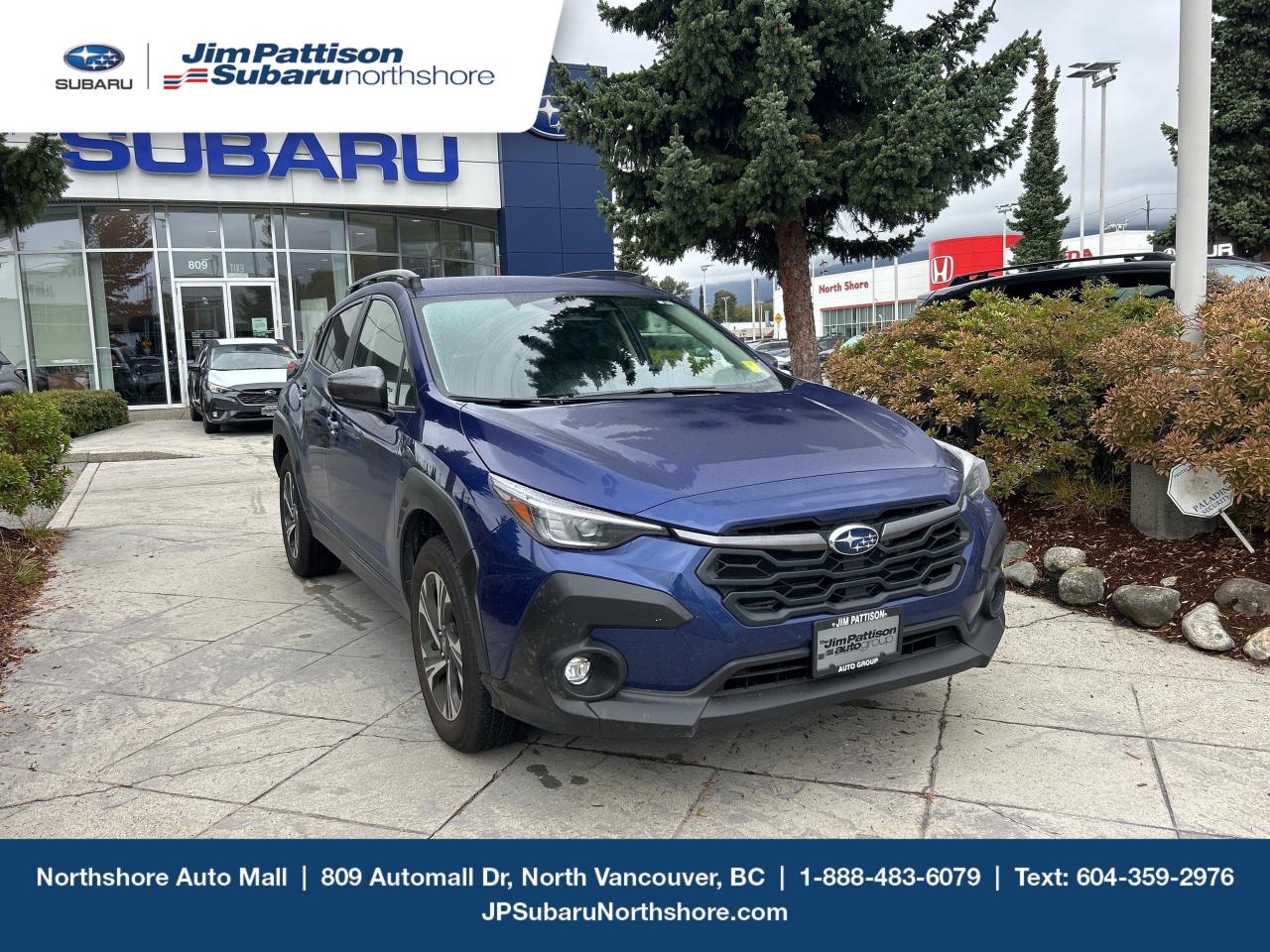 2024 Subaru Crosstrek Touring AWD  Adventure-Ready with Premium Comfort

Elevate your driving experience with the 2024 Subaru Crosstrek Touring AWD. Designed for those who seek versatility, comfort, and the confidence of all-wheel drive, this compact SUV is perfect for navigating both city streets and rugged terrains. 

Jim Pattison Subaru Northshore sells & services new & used Subaru vehicles throughout the Lower Mainland. Financing available OAC

Price includes documentation fee ($495). Finance placement fee ($495) if applicable, GST and PST are additional. D#40224Call 1-888-435-8560! Jim Pattison Subaru Northshore sells & services new & used Subaru vehicles throughout the Lower Mainland. Financing available OAC

Price includes documentation fee ($495). Finance placement fee ($495) if applicable, GST and PST are additional. D#40224
