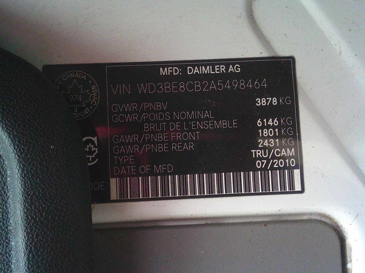 2010 Mercedes-Benz Sprinter High Roof 2500 170 - Photo #32