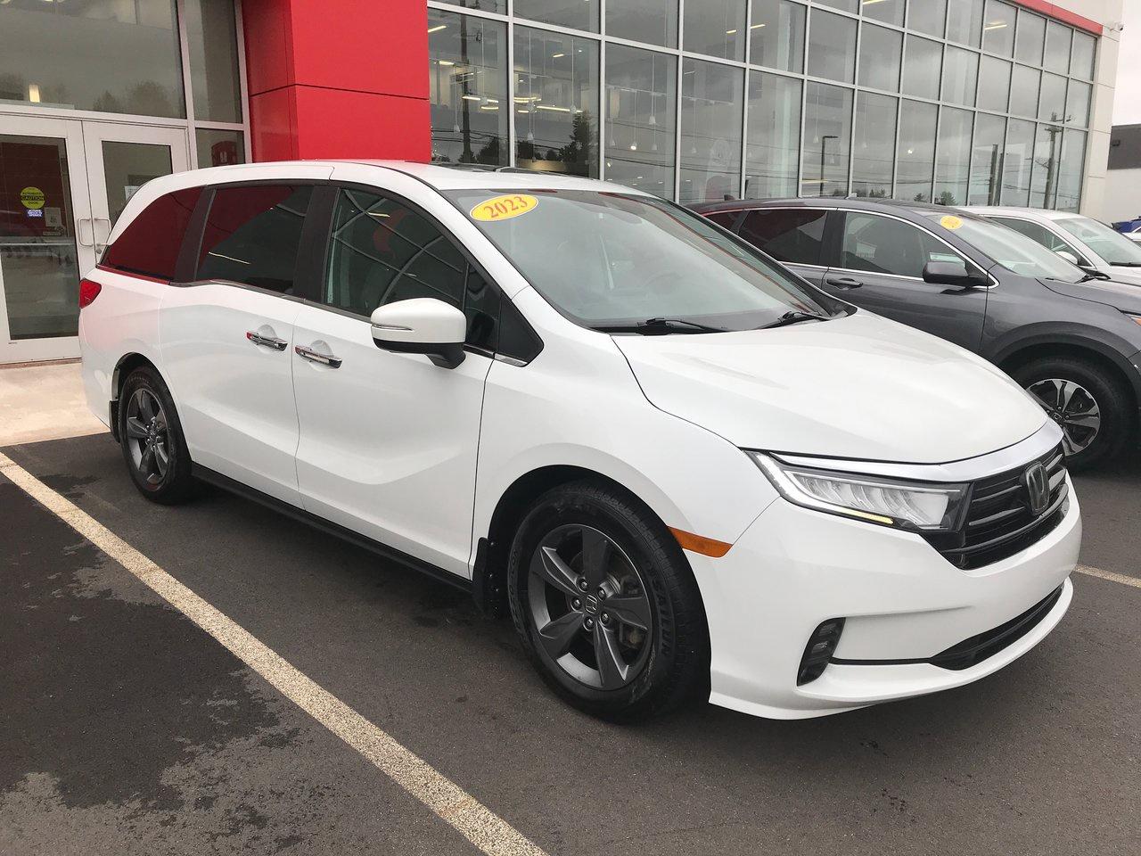 <span>When it comes to family transportation, the Honda Odyssey is the ultimate. But heres a little secret: its also rather fun to drive. This 2023 Honda Odyssey EX – rated to tow up to 3,000 pounds, able to seat 8, able to hold over 4,000 litres of cargo behind the front row – has the on-road behaviour of a midsize sedan. Powerful, with great handling and sharp steering, the V6-engined Odyssey is in another league. Plus its absolutely filled with great tech, convenience, comfort, and safety features.</span>




<span>The Odyssey EXs upgrades include tri-zone automatic climate control, power sliding doors, a sunroof, integrated second-row sunshades, heated front seats, and a 12-way power drivers seat.</span>




<span>Thats on top of standard content like proximity access/pushbutton start, a multi-angle rearview camera, a power passenger seat, Apple CarPlay/Android Auto, auto high beams, and the brilliant Magic Slide second row seat that makes the Odyssey the most flexible van on the market. Honda Sensing is standard, too, with adaptive cruise control, lane keeping assist, forward collision warning, and more.</span>




<span style=font-weight: 400;>Thank you for your interest in this vehicle. Its located at Centennial Honda, 610 South Drive, Summerside, PEI. We look forward to hearing from you; call us toll-free at 1-902-436-9158.</span>