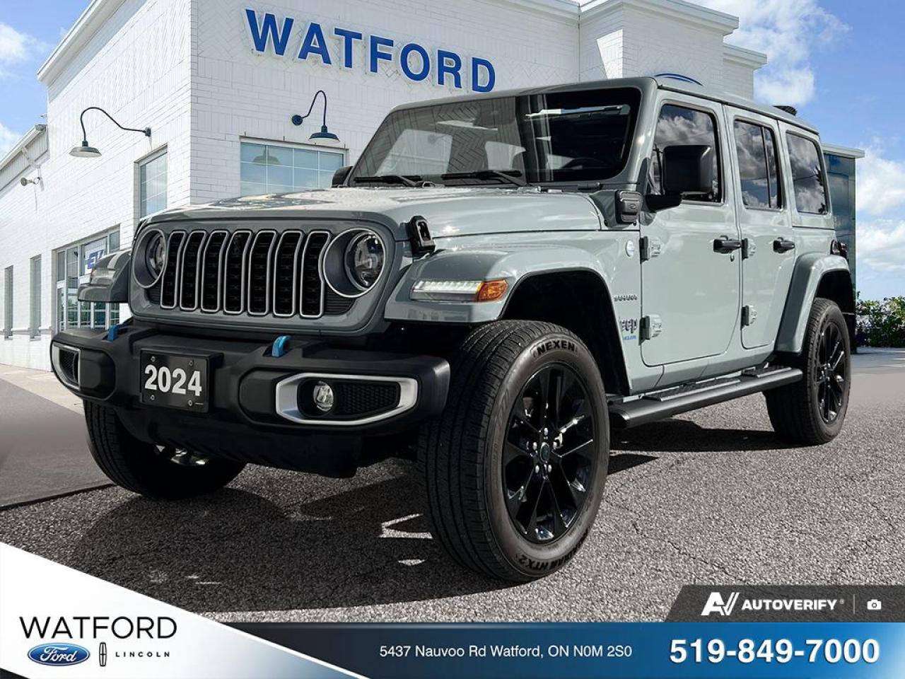 Used 2024 Jeep Wrangler 4xe Sahara 4 Door 4x4 for sale in Watford, ON