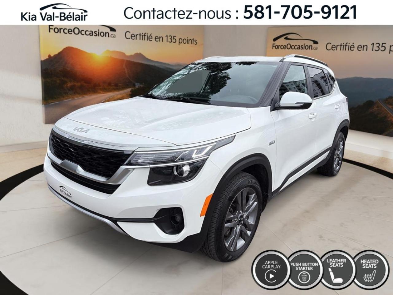 Used 2023 Kia Seltos EX *AWD *TOIT *CUIR *CAMERA *CARPLAY *SIEGES/VOLANT CHAUFF for sale in Québec, QC
