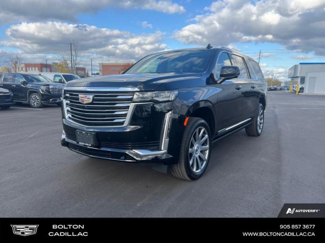Used 2022 Cadillac Escalade ESV Premium Luxury Platinum CADILLAC CERTIFIED PRE-OWNED PROGRAM - FINANCE @ 4.99% for sale in Bolton, ON