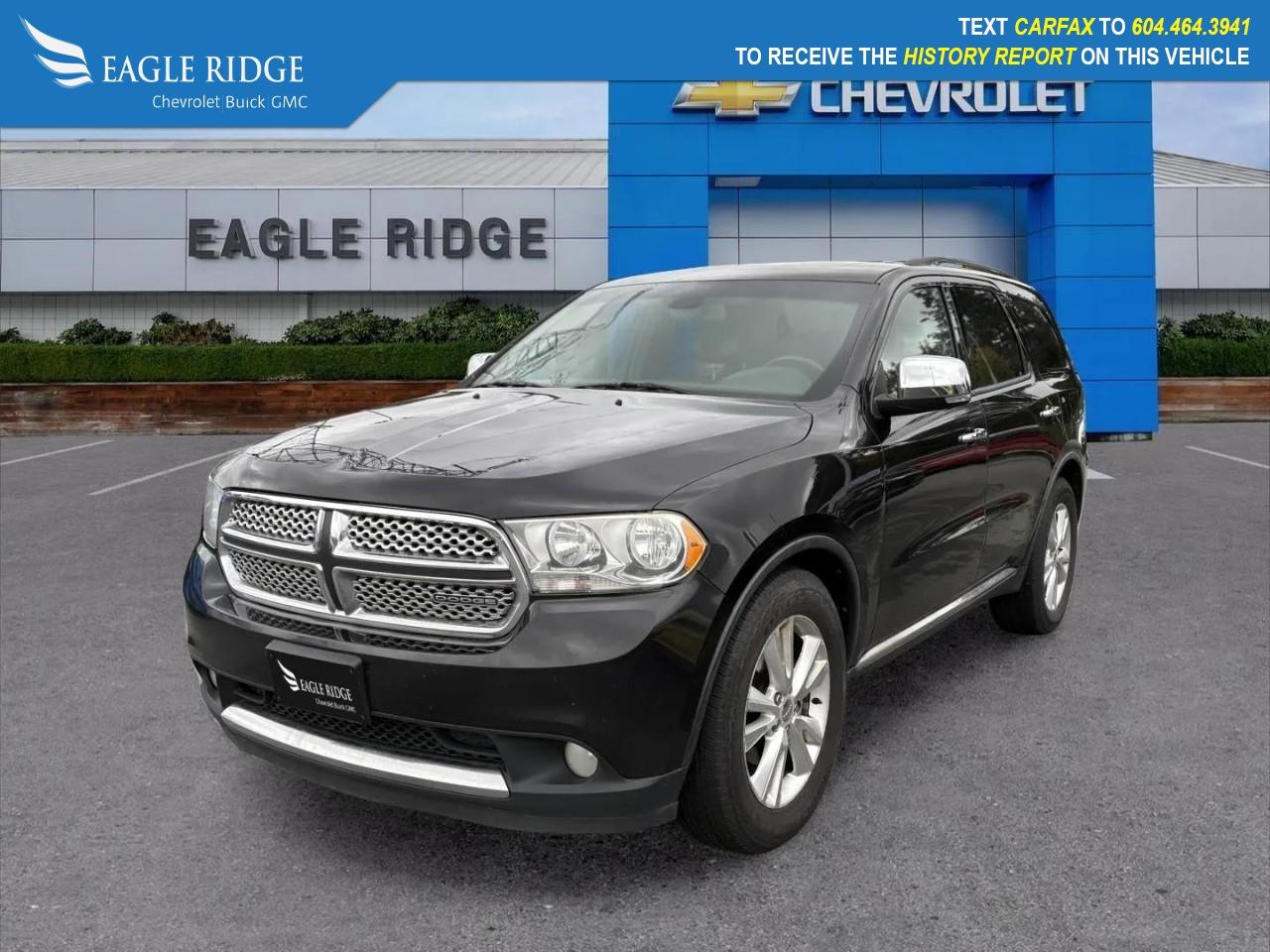 Used 2011 Dodge Durango Crew Plus audio memory, driver door bin, driver vanity mirror, dual front impact airbags, dual front side impact airbags, anti-whiplash front head restraints, low tire pressure warning, outside temperature disp for sale in Coquitlam, BC