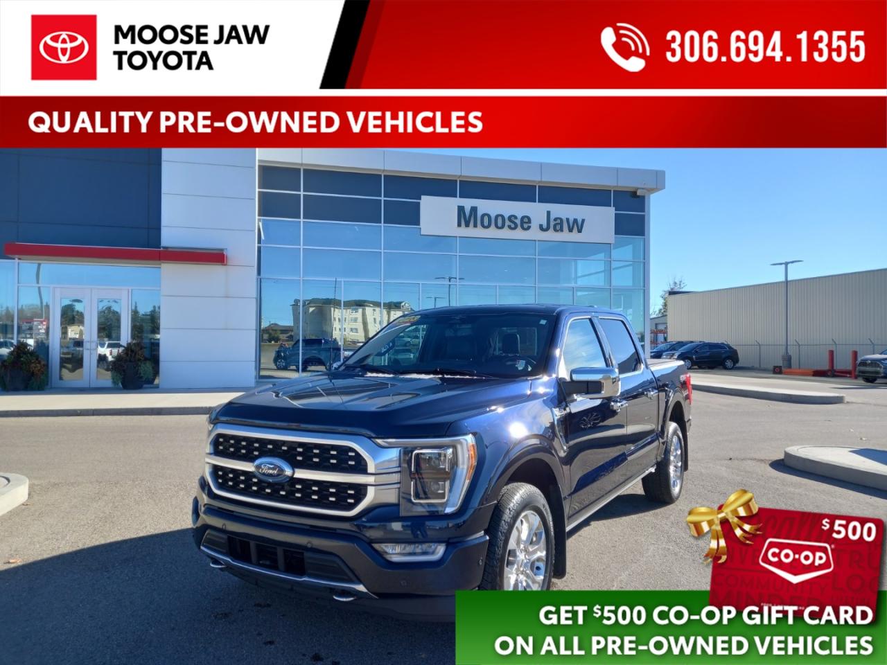 Used 2023 Ford F-150 Luxury meets power. This 2023 F-150 Platinum offers premium comfort, advanced tech, and legendary ca for sale in Moose Jaw, SK