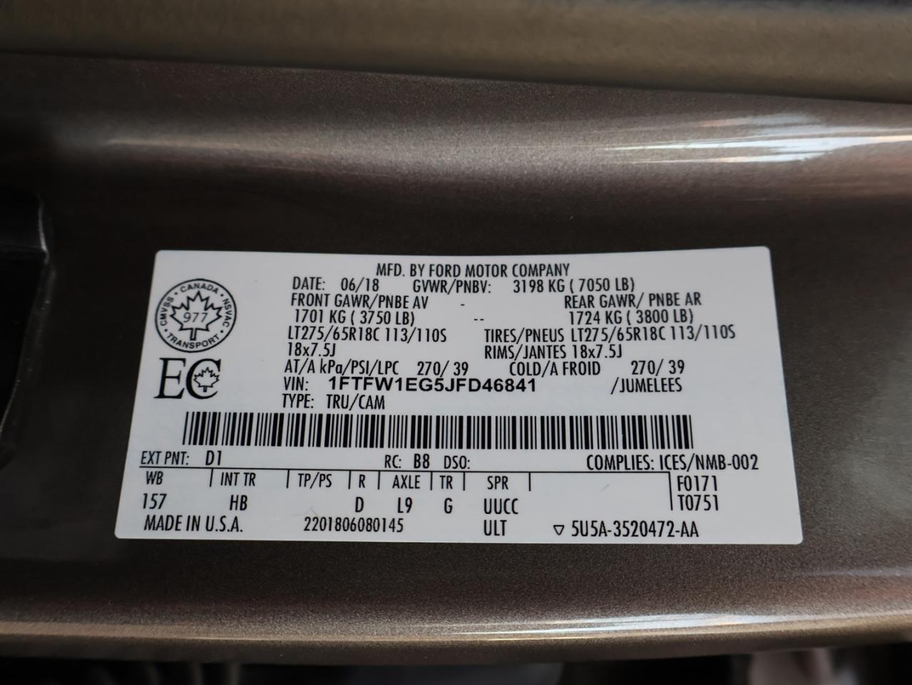 2018 Ford F-150 LARIAT 4WD CERTIFIED *FORD MAINTAIN* CAMERA NAV BLUETOOTH LEATHER HEATED SEATS CRUISE ALLOYS - Photo #31