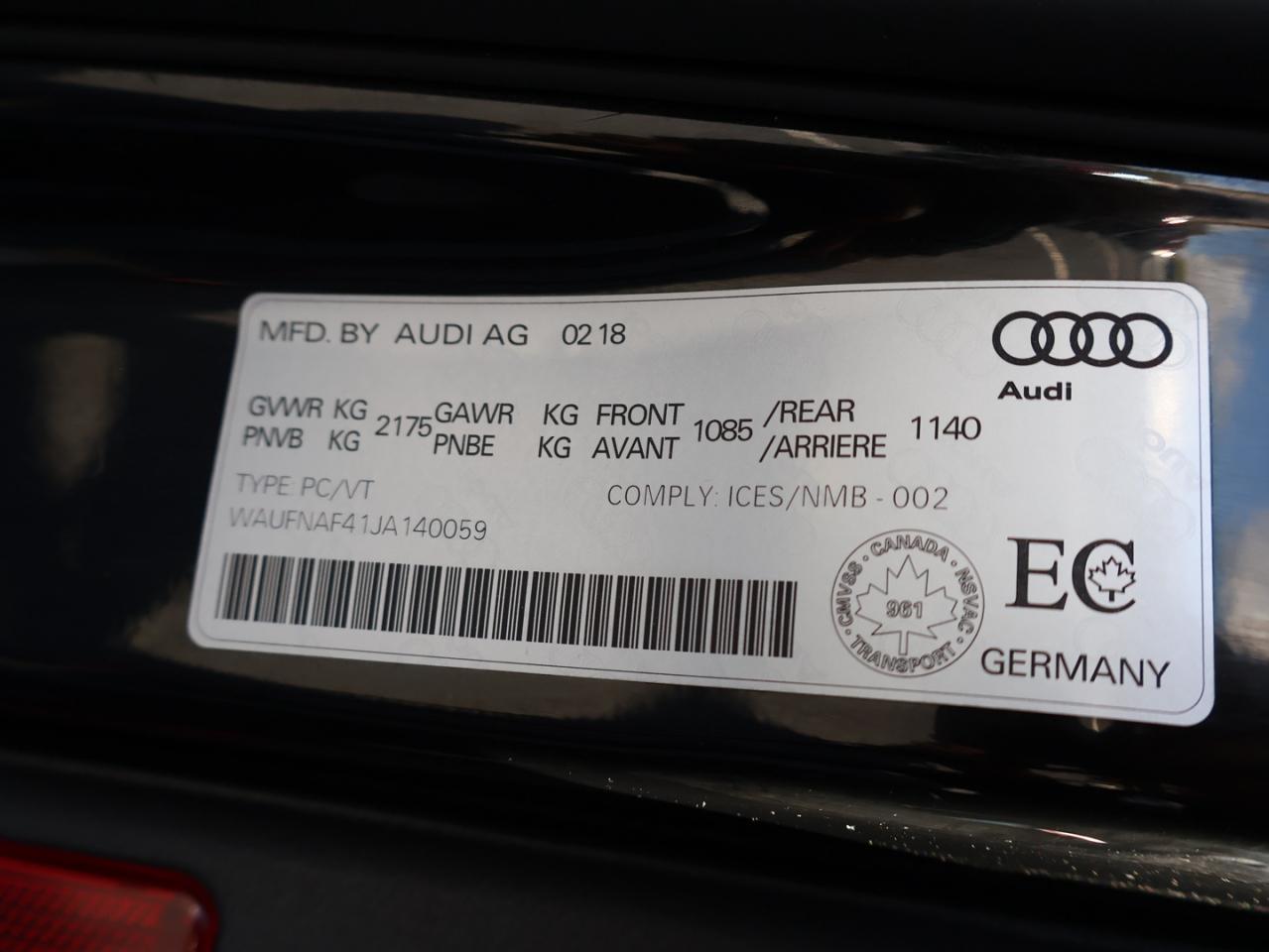 2018 Audi A4 TECH S-LINE AWD CERTIFIED *AUDI MAINTAIN* CAMERA NAV BLUETOOTH LEATHER HEATED SEATS SUNROOF CRUISE ALLOYS - Photo #44