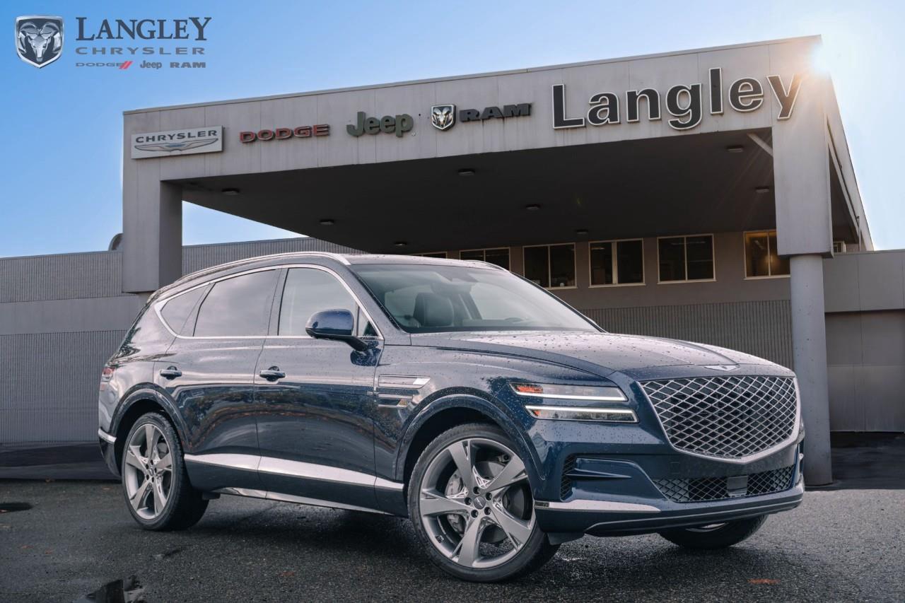 <p><strong>2021 Genesis GV80 3.5T Prestige AWD</strong></p><p>A flagship mid-size luxury SUV that delivers powerful performance and a host of high-end features on a rear-wheel drive-based platform.</p><ul><li><p><strong>Engine:</strong> 3.5L Twin-Turbo V6 (Premium Fuel Recommended)</p></li><li><p><strong>Horsepower/Torque:</strong> 375 hp, 391 lb-ft torque</p></li><li><p><strong>0-60 mph:</strong> 5.7 seconds (Tested)</p></li><li><p><strong>Max Towing:</strong> Up to 6,000 lbs (2,722 kg) (when properly equipped)</p></li><li><p><strong>Fuel Economy (Combined):</strong> 11.8 L/100 km</p></li></ul><p>Come book a test drive at Langley Chrysler, conveniently located in Langley, British Columbia.</p>

<p>*All prices plus applicable taxes, applicable environmental recovery charges, documentation of $599 and full tank of fuel surcharge of $76 if a full tank is chosen. <br />Other protection items available that are not included in the above price:<br />Tire & Rim Protection and Key fob insurance starting from $599<br />Service contracts (extended warranties) for coverage up to 7 years and 200,000 kms starting from $599<br />Custom vehicle accessory packages, mudflaps and deflectors, tire and rim packages, lift kits, exhaust kits and tonneau covers, canopies and much more that can be added to your payment at time of purchase<br />Undercoating, rust modules, and full protection packages starting from $199<br />Financing Fee of $500 when applicable<br />Flexible life, disability and critical illness insurances to protect portions of or the entire length of vehicle loan</p>