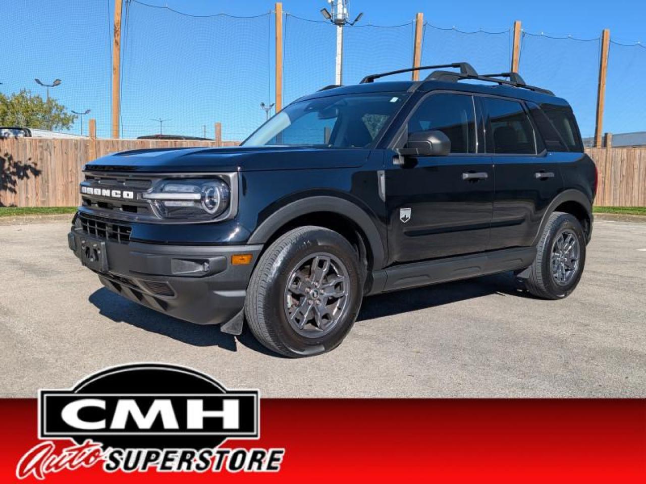 <b>ONLY 53,000 KMS !! CLEAN CF + ONE OWNER !! REAR CAMERA, LANE KEEPING ASSIST, PRE-COLLISION ASSIST, BLIND SPOT, RAIN SENSING WIPERS, APPLE CARPLAY, ANDROID AUTO, POWER DRIVER SEAT, HEATED SEATS, POWER LIFTGATE, REMOTE START, ALLOY WHEELS</b><br>  <br>CMH certifies that all vehicles meet DOUBLE the Ministry standards for Brakes and Tires<br><br> <br>    This  2021 Ford Bronco Sport is for sale today. <br> <br>A compact footprint, an iconic name, and modern luxury come together to make this Bronco Sport and instant classic. Whether your next adventure takes you deep into the rugged wilds, or into the rough and rumble city, this Bronco Sport is exactly what you need. With enough cargo space for all of your gear, the capability to get you anywhere, and a manageable footprint, theres nothing quite like this Ford Bronco Sport.This low mileage  SUV has just 52,226 kms. Its  black in colour  and is completely accident free based on the <a href=https://vhr.carfax.ca/?id=Tfd4tTeQo1U7GUpUz+wIJ7n6f5N2YeS+ target=_blank>CARFAX Report</a> . It has an automatic transmission and is powered by a  181HP 1.5L 3 Cylinder Engine. <br> <br> Our Bronco Sports trim level is Big Bend. This Bronco Sport Big Bend adds heated side mirrors, front fog lamps, power seats, proximity key, automatic climate control, heated seats, easy clean upholstery and remote engine start for a feeling even bigger than its namesake National Park. It also includes unique aluminum wheels, LED accent lighting, Co-Pilot360, a useful flip-up rear window and black exterior trim. On the inside, it features a SYNC 3 infotainment system with an 8 inch touchscreen and is paired with Apple CarPlay and Android Auto, a smart charging USB port, 60/40 split-fold rear seats, remote keyless entry, FordPass Connect. It helps keep you safe with lane keeping assist, automatic emergency braking, blind spot monitoring and rear cross traffic alert.<br> To view the original window sticker for this vehicle view this <a href=http://www.windowsticker.forddirect.com/windowsticker.pdf?vin=3FMCR9B69MRA82711 target=_blank>http://www.windowsticker.forddirect.com/windowsticker.pdf?vin=3FMCR9B69MRA82711</a>. <br/><br> <br>To apply right now for financing use this link : <a href=https://www.cmhniagara.com/financing/ target=_blank>https://www.cmhniagara.com/financing/</a><br><br> <br/><br>Trade-ins are welcome! Financing available OAC ! Price INCLUDES a valid safety certificate! Price INCLUDES a 60-day limited warranty on all vehicles except classic or vintage cars. CMH is a Full Disclosure dealer with no hidden fees. We are a family-owned and operated business for over 30 years! o~o