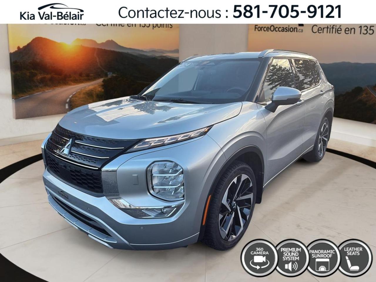 Used 2024 Mitsubishi Outlander GT *S-AWC *CAMERA 360° *CUIR *TOIT *BOSE *SIEGES VENTILES for sale in Québec, QC