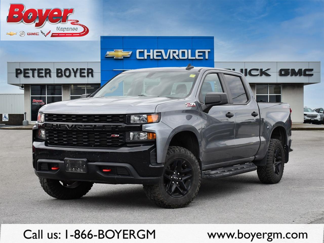 Used 2020 Chevrolet Silverado 1500 Crew Cab Short Box 4-Wheel Drive Custom Trail Boss for sale in Napanee, ON