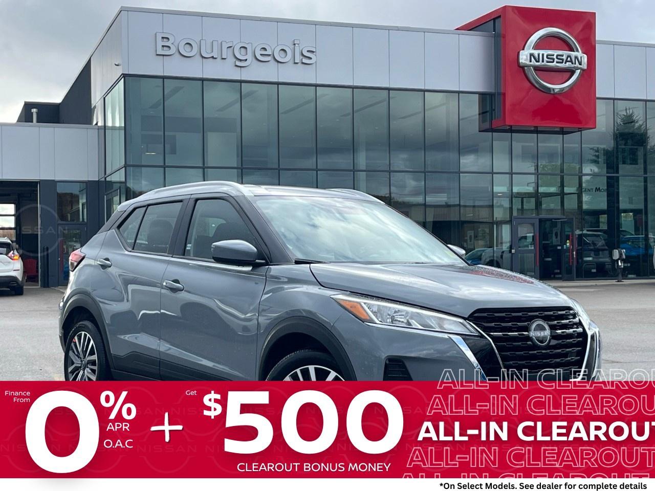 <p>The 2025 Nissan Kicks Play SV in stunning black with a FWD configuration is engineered for urban driving with ease and comfort. Its sleek exterior is complemented by stylish alloy wheels, making it a head-turner on city streets.</p> <p>Step inside to experience a luxurious black interior featuring heated seats and a leather-wrapped heated steering wheel for those chilly Canadian mornings. The cabin is filled with modern conveniences like a backup camera, power windows, and keyless entry, ensuring a comfortable journey every time.</p> <p>This SUV is brimming with advanced technology, including smart device integration and a satellite radio, all designed to keep you connected on the go. Safety options such as lane assist, brake assist, and parking sensors provide added peace of mind, while adaptive cruise control makes highway cruising a breeze.</p> <p>Perfect for young professionals or families seeking a versatile and reliable vehicle, the Nissan Kicks Play SV is ready to elevate your driving experience. Contact our dealership today to learn more about how you can take this exceptional SUV home.</p> <p>Were thrilled to share that <strong>Nissan has been named the #1 mass market brand in initial quality</strong> by the <strong>J.D. Power 2025 U.S. Initial Quality Study</strong>! This industry-leading recognition confirms what our customers already know  when you choose <strong>Nissan</strong>, youre choosing exceptional craftsmanship, innovative technology, and dependable performance from day one.</p><p>At <strong>Bourgeois Midland Nissan</strong>, were proud to offer a full lineup of award-winning models like the <a target=_blank rel=noopener noreferrer nofollow href=https://www.bourgeoisnissan.com/inventory/?keyword=Rogue><strong>Nissan Rogue</strong></a>, <a target=_blank rel=noopener noreferrer nofollow href=https://www.bourgeoisnissan.com/inventory/?keyword=Altima&sort[id]=relevance&sort[sortDirection]=DESCENDING><strong>Altima</strong></a>, <a target=_blank rel=noopener noreferrer nofollow href=https://www.bourgeoisnissan.com/inventory/?modelId[]=P8Iy5bd_S_u3nnuzDJOpLA&keyword=Kicks&sort[id]=relevance&sort[sortDirection]=DESCENDING><strong>Kicks</strong></a>, and <a target=_blank rel=noopener noreferrer nofollow href=https://www.bourgeoisnissan.com/inventory/?&keyword=Kicks%20Play&sort[id]=relevance&sort[sortDirection]=DESCENDING><strong>Kicks Play</strong></a>  vehicles that consistently deliver on quality, comfort, and reliability.</p><p>Ready to experience the Nissan difference? Visit our Midland dealership today and discover why more Canadians are driving home in a Nissan.</p> <p><strong>Why Choose the Bourgeois Auto Group?</strong></p><p>For 80 years, Bourgeois Auto Group has been delivering exceptional automotive experiences. Our factor trained teams work to ensure you receive the shopping experience you deserve; whether you're looking for a new or new-to-you vehicle.</p><p>Shop 24/7 with our online showroom and chat service, ensuring convenience every step of the way. No hidden fees, full disclosure, and every pre-owned vehicle comes with a Carfax® report for peace of mind.</p><p>We offer a wide selection of pre-owned vehicles, all competitively priced using real-time market data. Get the best deal on your purchase and trade-in with our free Live Market Analysis report.</p><p>Looking to sell your car? We buy any make or modelno purchase required. Our simple to use online trade valuation tool will provide you with a clear, transparent selling experience whether you buy our car or not.</p><p>Backed by hundreds dedicated employees across 4 convenient locations, were here to meet all your automotive needs. Visit us in Midland or Parry Sound and explore our inventory or schedule your next service today.</p> <p><strong>Financing Your Next Vehicle with Bourgeois Midland Nissan:</strong></p><p>At Bourgeois Midland Nissan, we make financing your next vehicle simple and stress-free! Our team works with trusted lenders to find flexible options tailored to your budget. Drive away with confidenceapply today!</p><p>Take advantage of our online pre-qualification tool, backed by Equifax and TD Bank to find the payment that works for you. Simply <a href=https://www.bourgeoisnissan.com/pre-qualify-for-financing/ rel=nofollow><strong>CLICK HERE</strong></a> to use our secure online credit tool with no impact to your credit.</p>