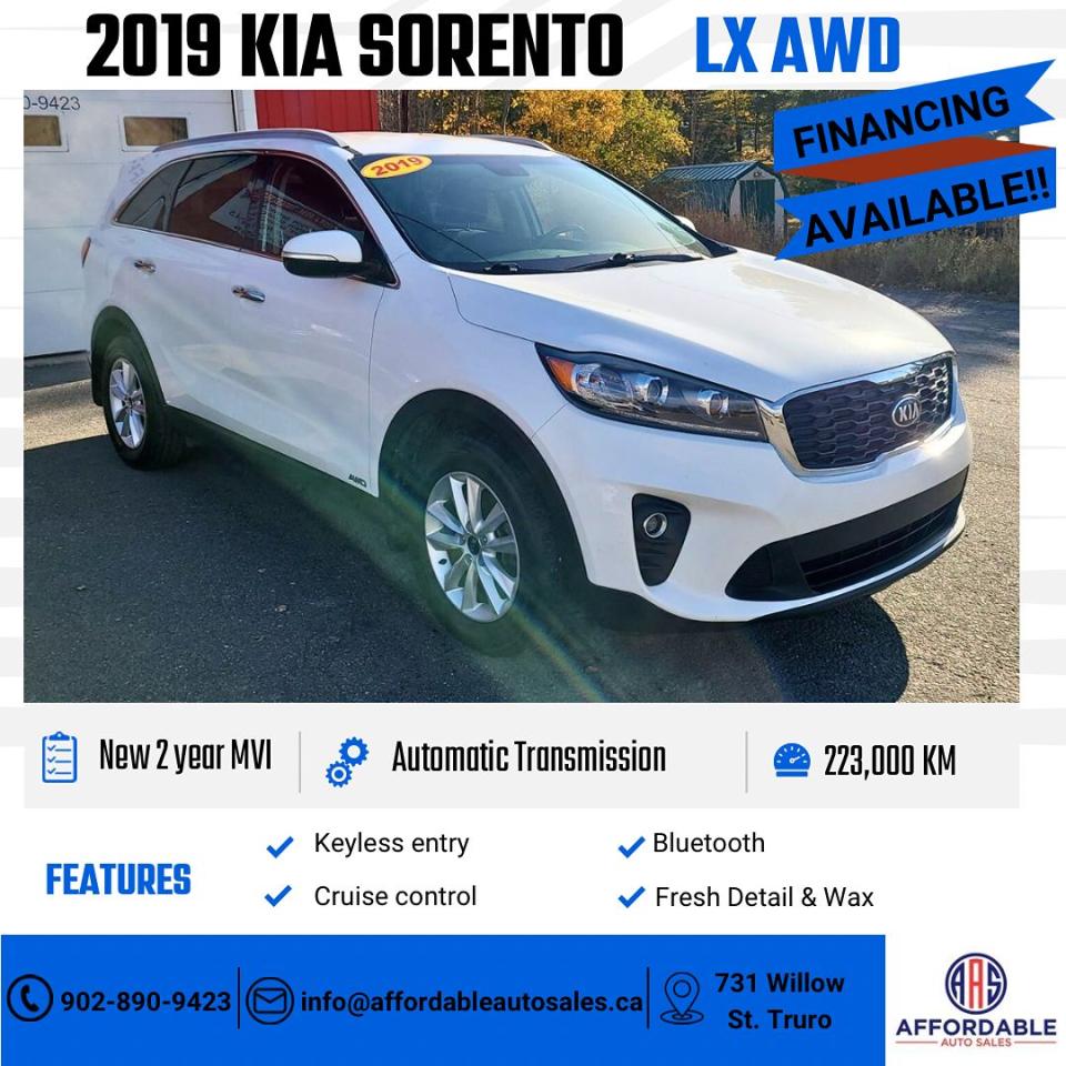 Used 2019 Kia Sorento LX for sale in Truro, NS