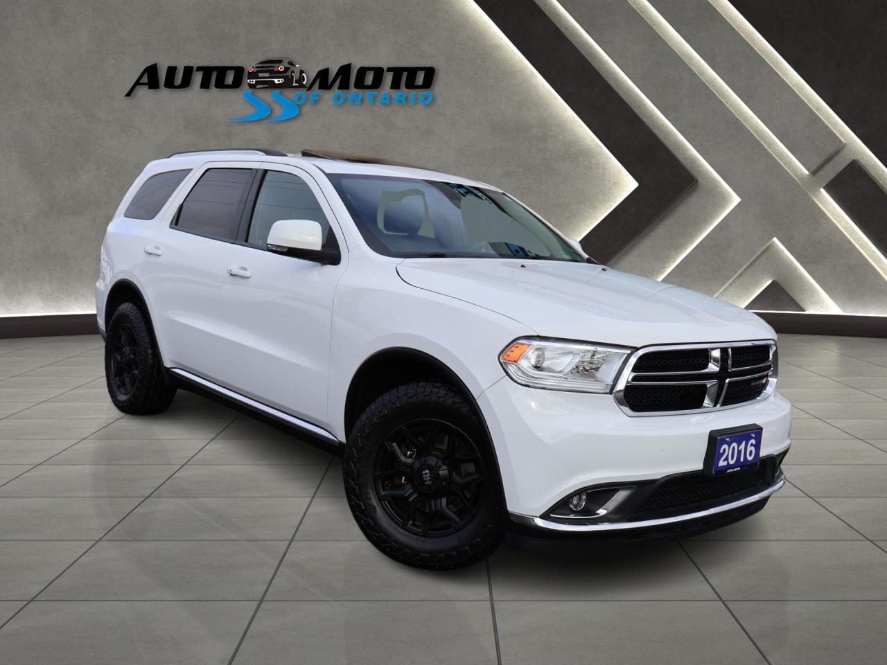 Used 2016 Dodge Durango LIMITED AWD CERTIFIED *7 SEATS*35 DODGE SERVICE* CAMERA NAV BLUETOOTH LEATHER HEATED SEATS SUNROOF CRUISE ALLOYS for sale in Burlington, ON
