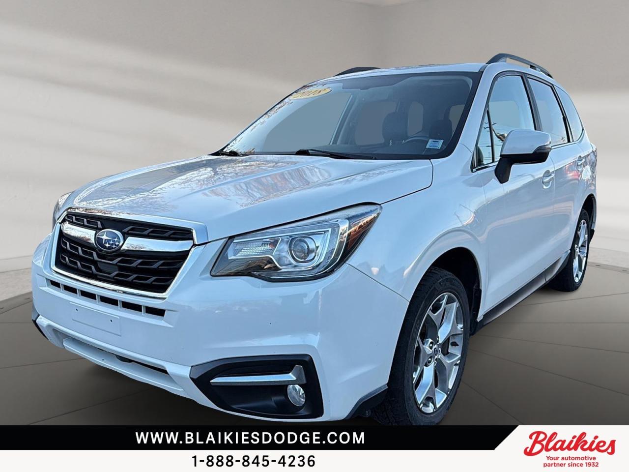 2018 Subaru Forester | AWD SUV with Panoramic Sunroof

Adventure-ready and well-equipped this 2018 Subaru Forester offers 150317 km of reliable performance. Featuring Subarus legendary AWD system plus heated seats and a panoramic sunroof this SUV delivers comfort and confidence year-round.

Key Features:

Subaru Symmetrical All-Wheel Drive

Heated front seats and heated steering wheel

Panoramic power sunroof with sunshade

6.2-inch display with CD MP3 and SiriusXM

Power liftgate and 8-way power driver seat

Back-up camera and blind spot monitoring

This Subaru Forester is ready for any journey blending performance with comfort and modern features. Contact Blaikies Dodge for more details or to schedule a test drive today. Enjoy the convenience of viewing a free CarFax report without submitting personal information. Visit Blaikies Dodge for more details or click to schedule a test drive!