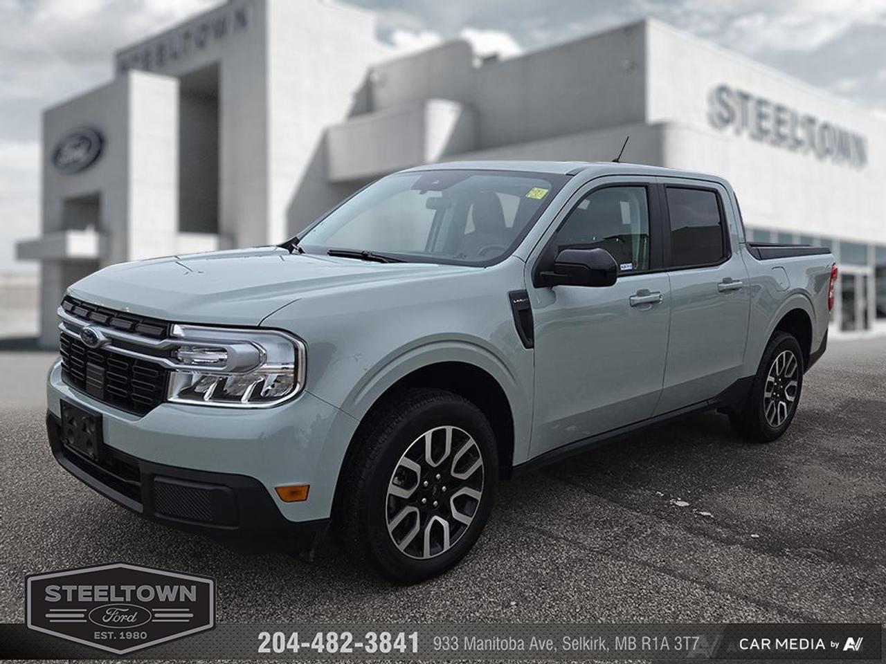 <b>Low Mileage, Heated Seats,  Synthetic Leather Seats,  Climate Control,  Aluminum Wheels,  FLEXBED!</b><br> <br> We value your TIME, we wont waste it or your gas is on us!   We offer extended test drives and if you cant make it out to us we will come straight to you!<br><br><br> <br>This Ford Maverick is the perfect compact pickup to match your active lifestyle! This 2024 Ford Maverick is for sale today in Selkirk. <br> <br>With a do-it-yourself attitude, this trendsetter is ready for any challenge you put in front of it. The Maverick is designed to fit up to 5 passengers, tow or haul an impressive payload and offers maneuverability in the city that is unsurpassed. Whether you choose to use this Ford Maverick as a daily commuter, a grocery getter, furniture hauler or weekend warrior, this compact pickup truck is ready, willing and able to get it done! This low mileage Crew Cab 4X4 pickup has just 24,681 km. Its Light Blue in colour and is completely accident free based on the <a href=https://vhr.carfax.ca/?id=4yLiUQCR6LmyFyqAKEjPgBJLSsnnbW3C target=_blank>CARFAX Report</a>. It has an Automatic transmission and is powered by a 250HP 2.0L 4 Cylinder Engine. <br> <br> Our Mavericks trim level is Lariat. Offering even more comfort and convenience, this Maverick Lariat features heated front seats with a power-adjustable drivers seat, ActiveX synthetic leather upholstery, dual-zone climate control, and proximity keyless entry with push button start. Also standard is a configurable cargo box, to allow for even more storage versatility. Additional standard equipment includes towing equipment with trailer sway control, full folding rear bench seats, an underbody-stored spare wheel, and cargo box lights. Convenience and connectivity features include cruise control with steering wheel controls, front and rear cupholders, power rear windows, remote keyless entry, mobile hotspot internet access, and a 9-inch infotainment screen with Apple CarPlay and Android Auto. Safety features include automatic emergency braking, forward collision alert, LED headlights with automatic high beams, and a rearview camera. This vehicle has been upgraded with the following features: Heated Seats, Synthetic Leather Seats, Climate Control, Aluminum Wheels, FLEXBED, Apple CarPlay, Android Auto.<br> To view the original window sticker for this vehicle view this <a href=http://www.windowsticker.forddirect.com/windowsticker.pdf?vin=3FTTW8S9XRRB22951 target=_blank>http://www.windowsticker.forddirect.com/windowsticker.pdf?vin=3FTTW8S9XRRB22951</a>. <br/><br> <br>To apply right now for financing use this link: <a href=http://www.steeltownford.com/?https://CreditOnline.dealertrack.ca/Web/Default.aspx?Token=bf62ebad-31a4-49e3-93be-9b163c26b54c&La target=_blank>http://www.steeltownford.com/?https://CreditOnline.dealertrack.ca/Web/Default.aspx?Token=bf62ebad-31a4-49e3-93be-9b163c26b54c&La</a><br><br> <br/><br>Family owned and operated in Selkirk for 35 Years.  <br>Steeltown Ford is located just 20 minutes North of the Perimeter Hwy, with an onsite banking center that offers free consultations. <br>Ask about our special dealer rates available through all major banks and credit unions.<br><br><br>Steeltown Ford Protect Plus includes:<br>- Life Time Tire Warranty <br>Cars cost less in Selkirk <br><br>Dealer Permit # 1039<br><br><br> Come by and check out our fleet of 100+ used cars and trucks and 150+ new cars and trucks for sale in Selkirk.  o~o