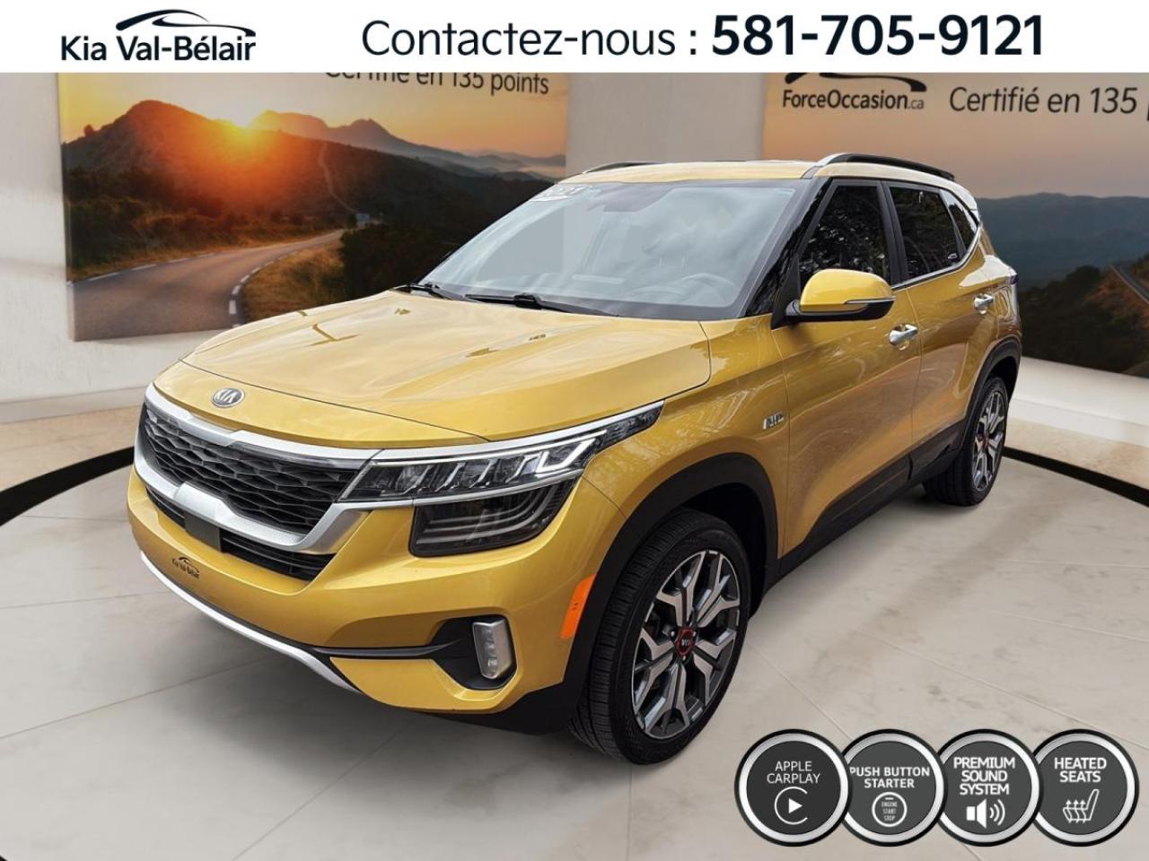 Used 2021 Kia Seltos SX *AWD *TURBO *175HP *CUIR *TOIT *GPS *BOSE *SIEGES VENTILES for sale in Québec, QC