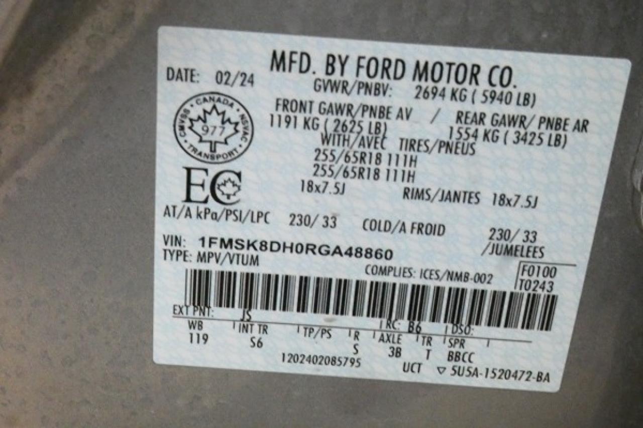 2024 Ford Explorer XLT 4WD w/Htd Leather, pano S/R, BUC - Photo #21