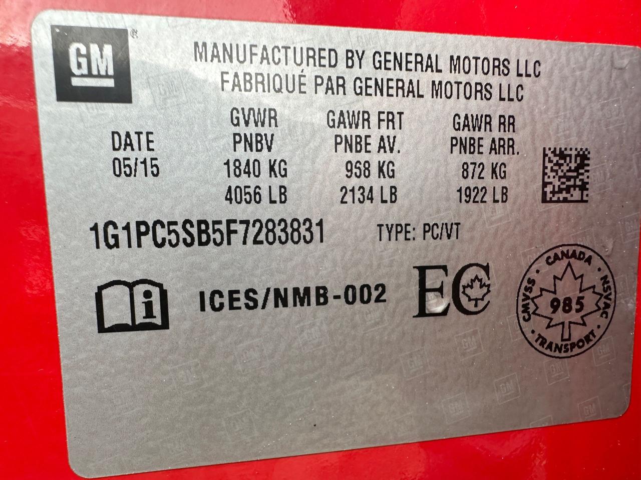 2015 Chevrolet Cruze 1LT, AUTO, 4 CYL, WELL MAINTAINED, CERTIFIED - Photo #18