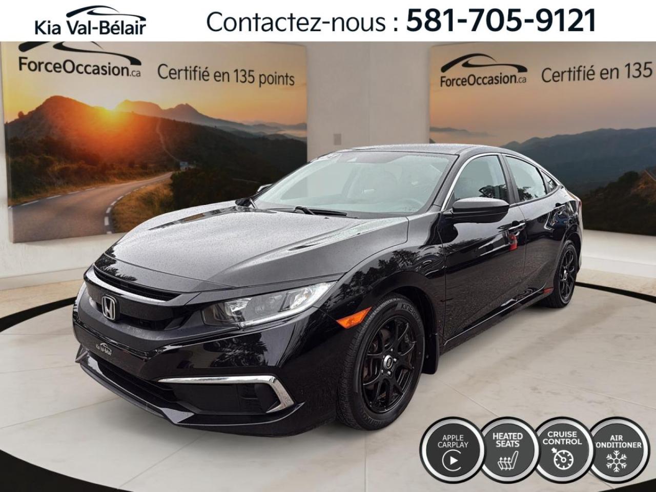Used 2021 Honda Civic LX *A/C *CRUISE *CAMERA *SIEGES CHAUFF *BLUETOOTH for sale in Québec, QC