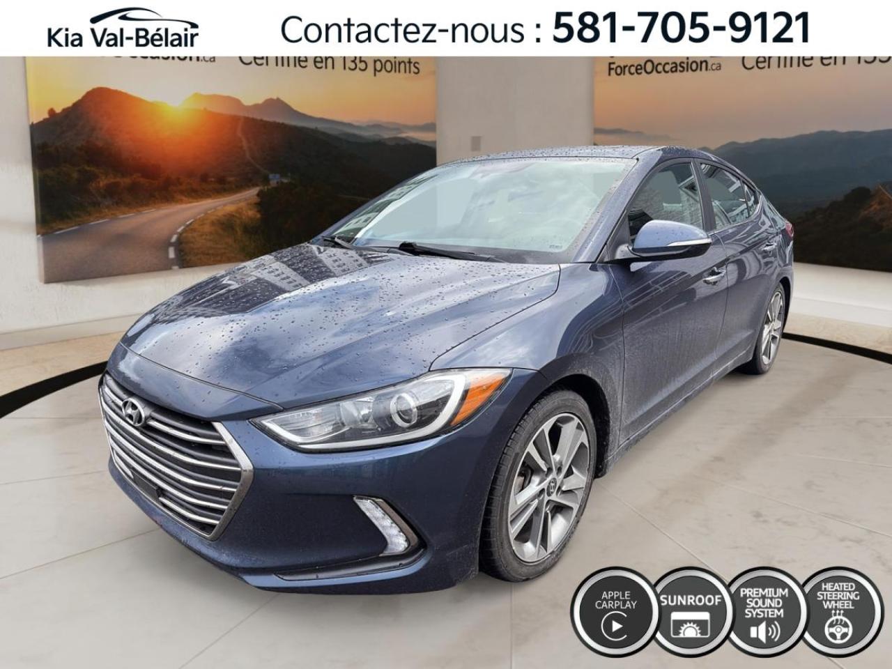 Used 2018 Hyundai Elantra LIMITED *SIEGES CHAUFF *CRUISE *BLUETOOTH *CUIR *CAMERA for sale in Québec, QC