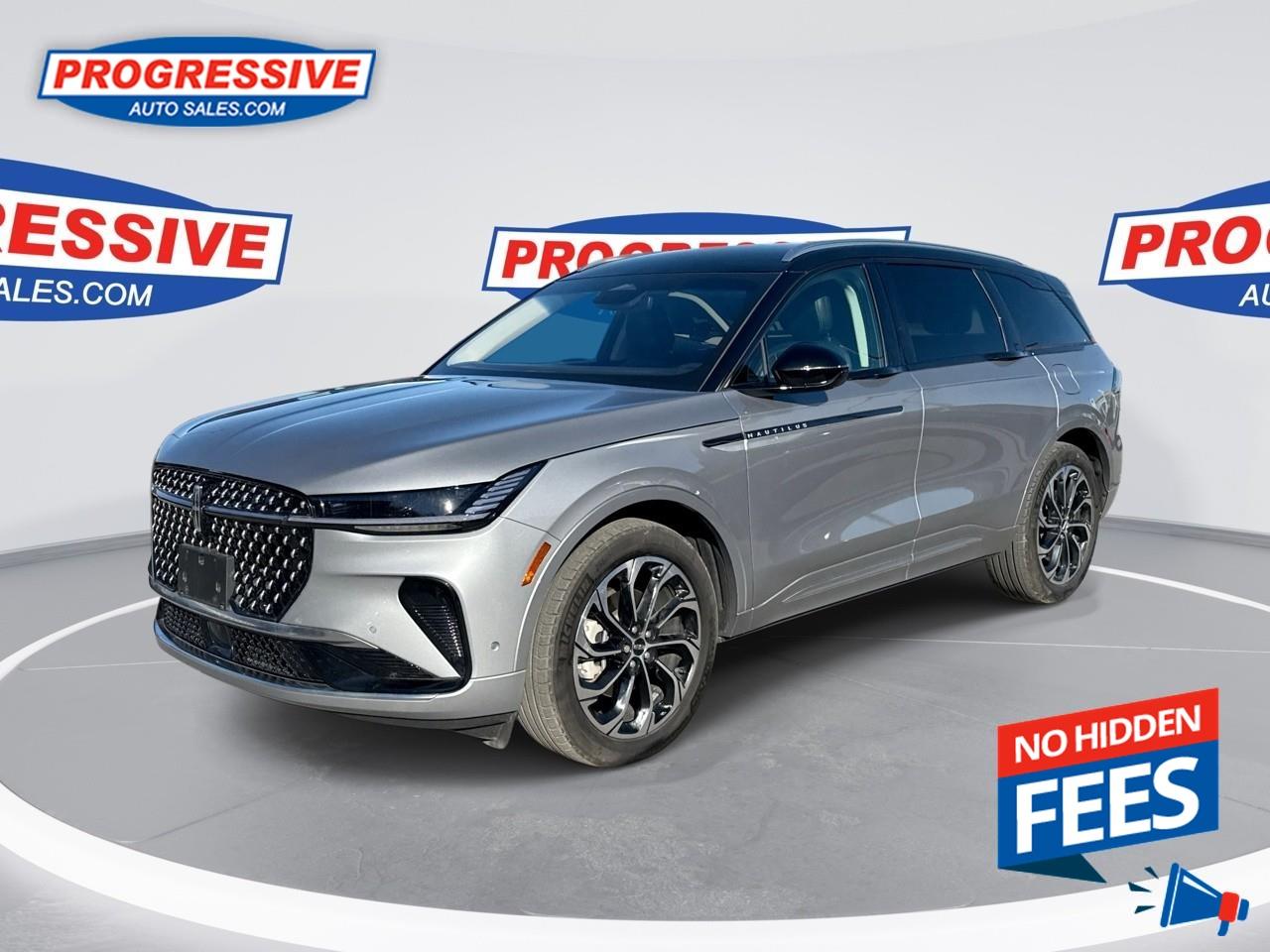 <b>Power Liftgate, Heated Steering Wheel, Wi-Fi Hotspot, Adaptive Cruise Control, Cooled Seats!</b><br /> <br /> Very few crossover SUVs come close to the extreme refinement and opulence this 2024 Lincoln Nautilus offers. This 2024 Lincoln Nautilus is for sale today. <br /> <br />Unmistakable presence, thoughtful technology, a provocative stance, and thrilling driving dynamics offer an exhilarating experience in this 2024 Lincoln Nautilus. Designed to be the intersection of performance and luxury, this SUV excels at making every drive a journey to remember. Let the careful curation of refined materials, purposeful design, and exciting performance of this Nautilus help you nurture your serenity and find excitement in the day to day.This SUV has 36,875 kms. It's grey in colour. It has a 8 speed automatic transmission and is powered by a 250HP 2.0L 4 Cylinder Engine. <br /> <br /> Our Nautilus's trim level is Reserve. This premium SUV comes loaded with great standard features such as adaptive suspension for plush ride quality, a power liftgate for rear cargo access, and adaptive headlights. Interior features include a 10-speaker audio system, an 11.1-inch infotainment system with Apple CarPlay, Android Auto and Google Maps, heated and ventilated leather-trimmed seats with lumbar support, a heated leather steering wheel, and voice-activated dual zone front climate control. Safety features include lane keeping assist with lane departure warning, evasive steering assist, front and rear collision mitigation, blind spot detection, and a surround camera setup. This vehicle has been upgraded with the following features: Power Liftgate, Heated Steering Wheel, Wi-fi Hotspot, Adaptive Cruise Control, Cooled Seats, 360 Camera, Lane Departure Warning. <br /> To view the original window sticker for this vehicle view this <a href=http://www.windowsticker.forddirect.com/windowsticker.pdf?vin=5LMPJ8KA9RJ796831 target=_blank rel=nofollow noopener noreferrer>http://www.windowsticker.forddirect.com/windowsticker.pdf?vin=5LMPJ8KA9RJ796831</a>. <br /><br /> <br />To apply right now for financing use this link: <a href=https://www.progressiveautosales.com/credit-application/ target=_blank rel=nofollow noopener noreferrer>https://www.progressiveautosales.com/credit-application/</a><br /><br /> <br /><br /><br /> Progressive Auto Sales provides you with the all the tools you need to find and purchase a used vehicle that meets your needs and exceeds your expectations. Our Sarnia used car dealership carries a wide range of makes and models for exceptionally low prices due to our extensive network of Canadian, Ontario and Sarnia used car dealerships, leasing companies and auction groups. <br /> Our dealership wouldn't be where we are today without the great people in Sarnia and surrounding areas. If you have any questions about our services, please feel free to ask any one of our staff. If you want to visit our dealership, you can also find our hours of operation and location information on our Contact page. o~o