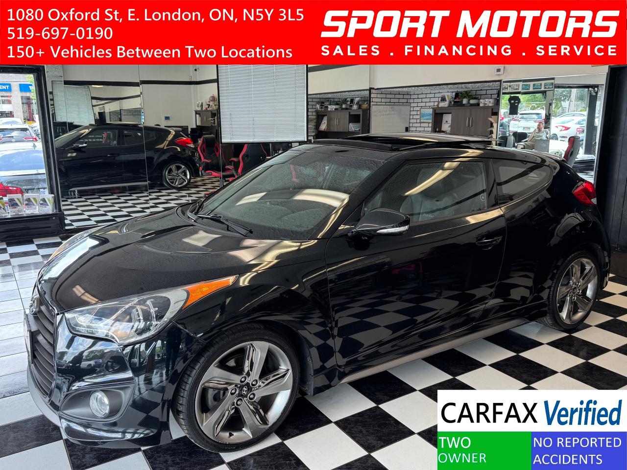 2013 Hyundai Veloster Turbo+Leather+Roof+Camera+Fog Lights+A/C